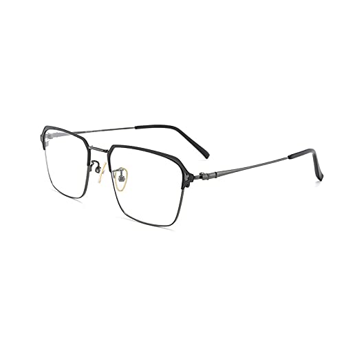 Anti-Blue Light Reading Glasses for Men - Photochromic Sunglasses with Anti-UV & Pure Titanium Frame (Black, +1.50) - Perfect for Office Work, Outdoor Activities & Digital Screen Protection
