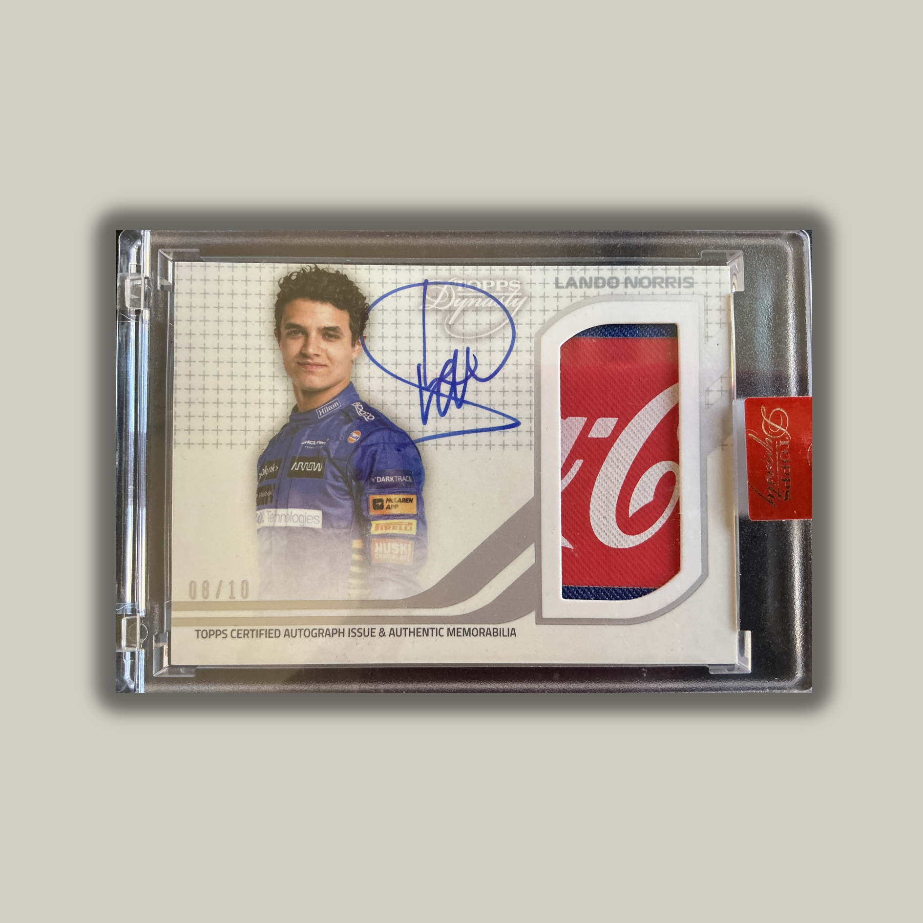 Lando Norris McLaren #4 Autograph Patch Card - 2021 Topps Dynasty F1 Racing Collectible - Perfect for F1 Fans, Sports Memorabilia Collectors & Racing Enthusiasts