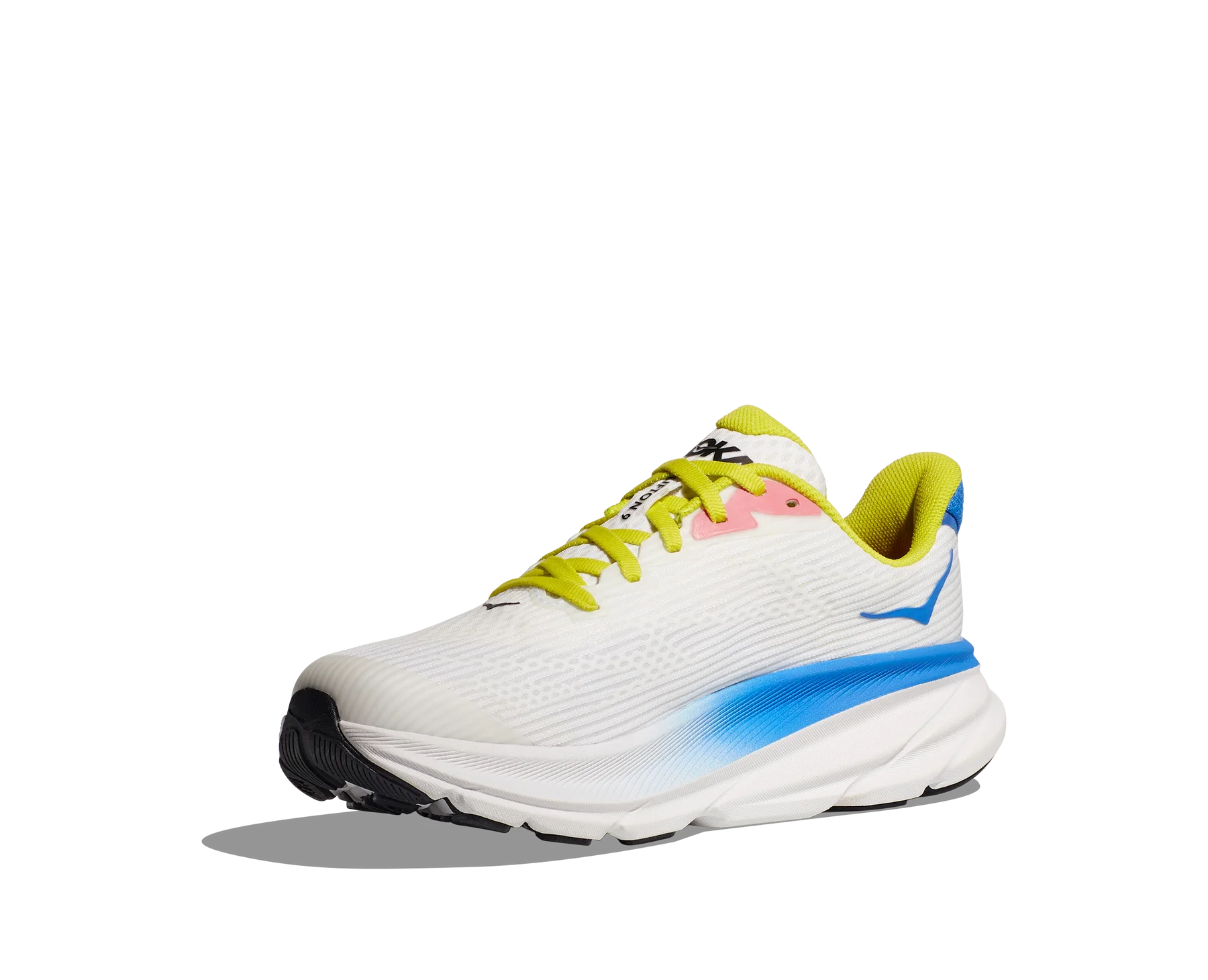 HOKA Men's Clifton 9 Running Shoes - Blanc De Blanc/Virtual Blue - Lightweight Cushioned Road Running Shoes for Men, Jogging, Gym Workouts & Daily Walking