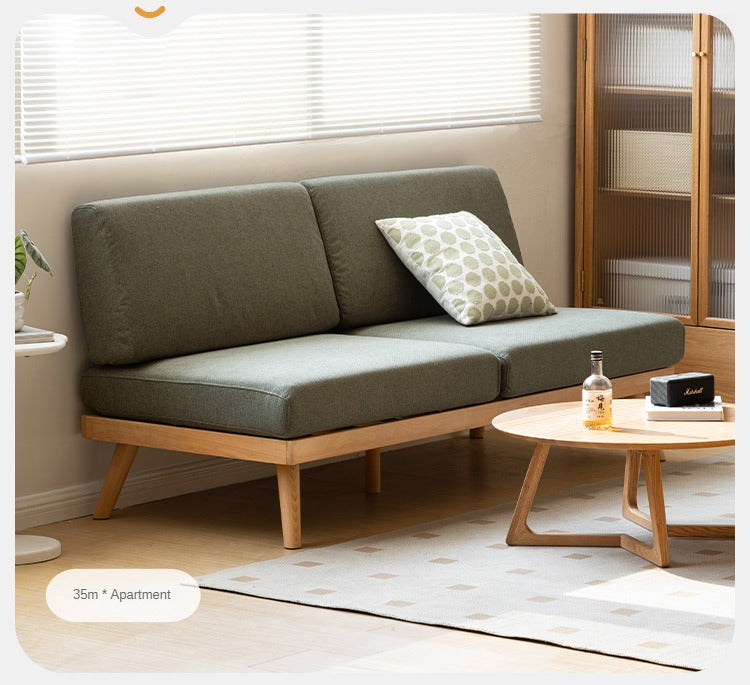 Premium Beech Solid Wood Upholstered Sofa - Comfortable & Durable Living Room Furniture for Relaxing & Entertaining