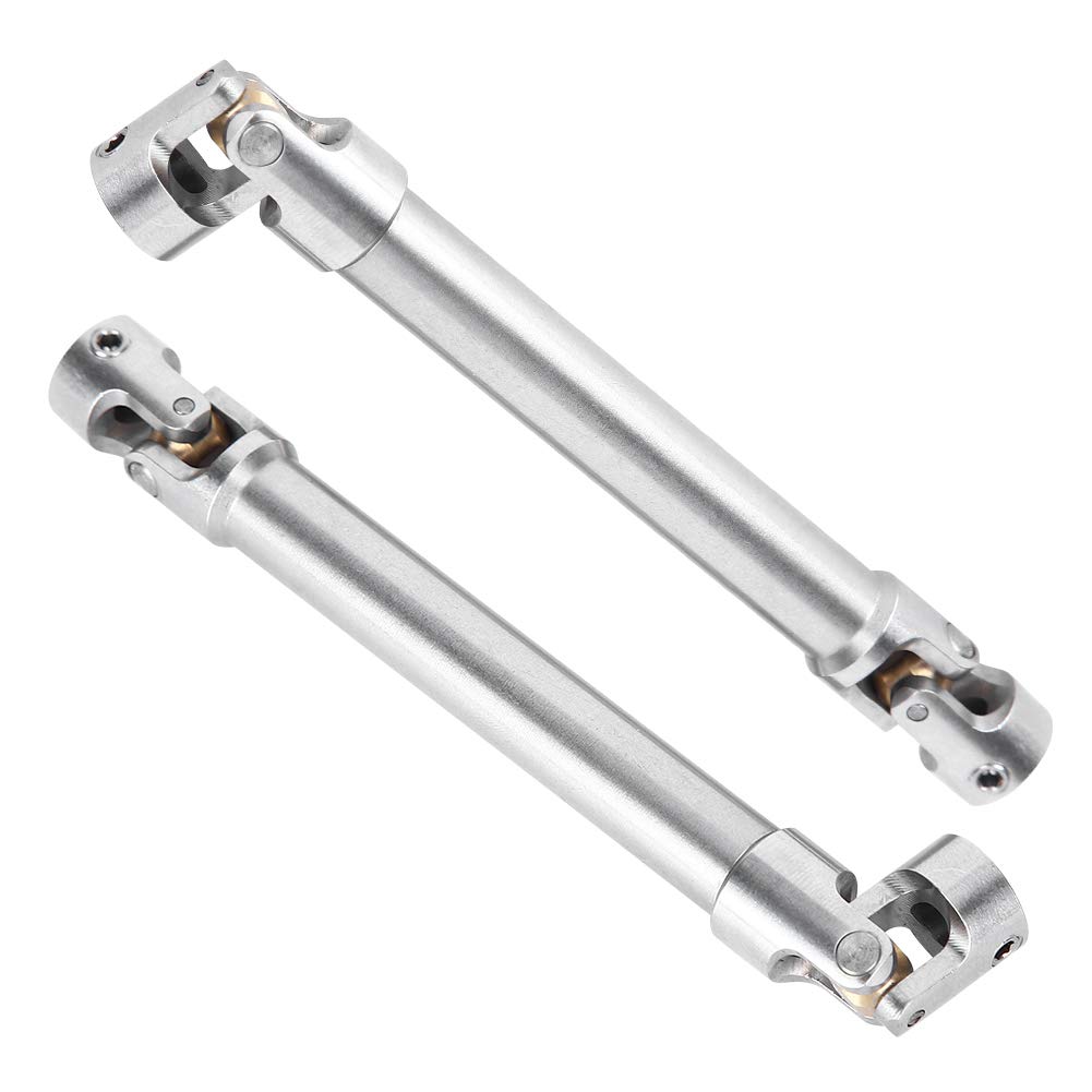 VGEBY 2pcs Stainless Steel Universal Drive Shaft for 1/10 RC Crawler - 112-165mm RC Car Upgrade Accessories | Durable Off-Road Performance for Traxxas, Axial & More