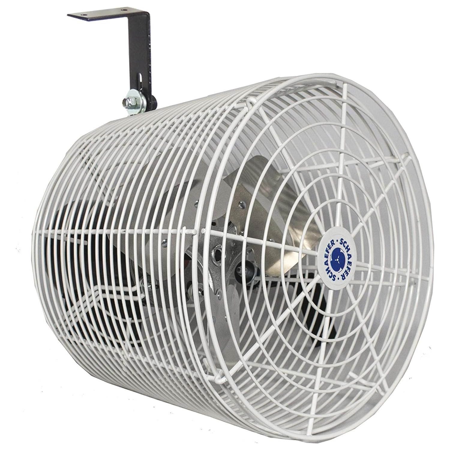 Schaefer Versa-Kool High-Power Air Circulator Fan with Button Control - 1470 CFM Ceiling & Wall Mount Greenhouse Fan with Steel Guards | Perfect for Greenhouses, Warehouses & Indoor Ventilation