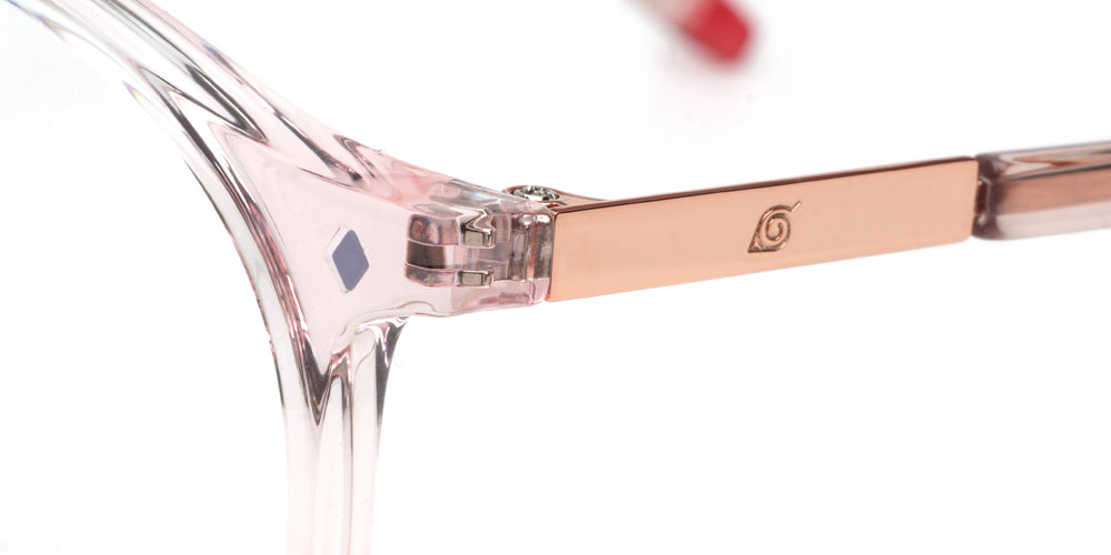 JINS x NARUTO SAKURA Model Pink Glasses - Anime Inspired Eyewear for Naruto Fans - Perfect for Cosplay, Fashion & Daily Wear