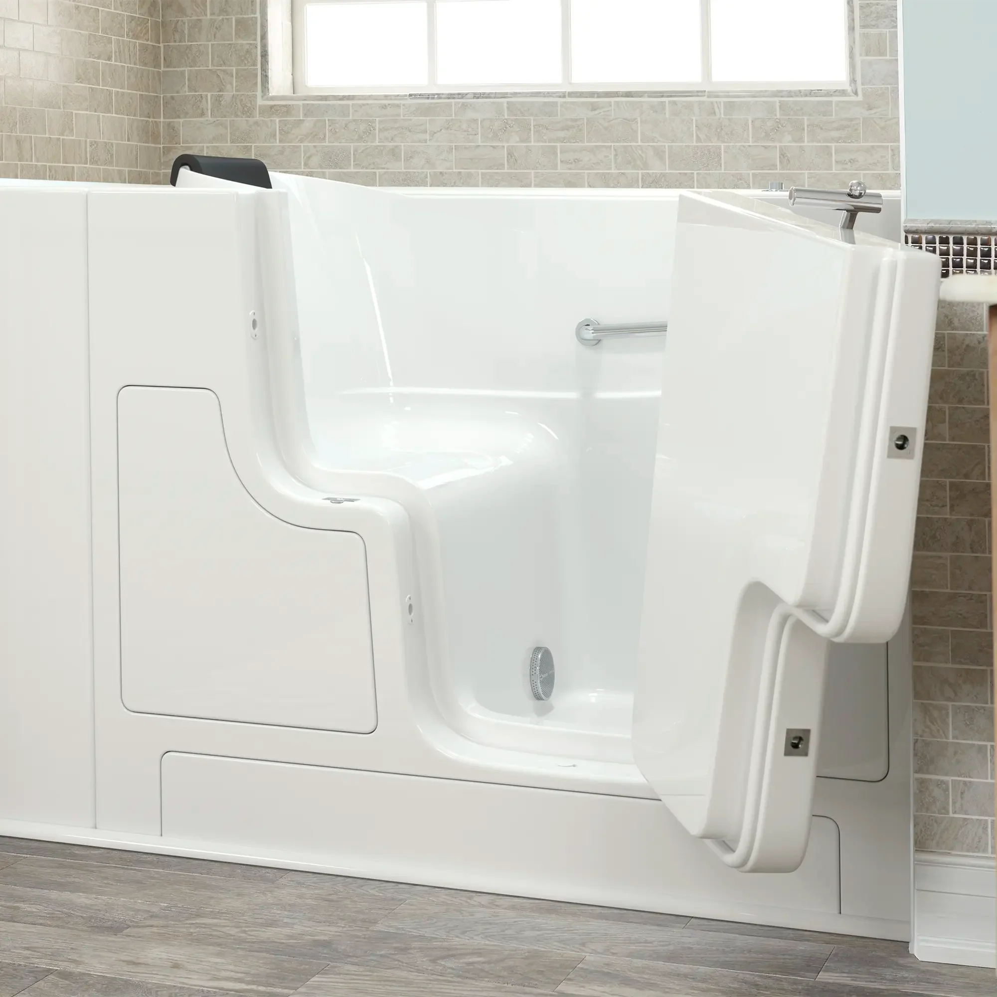 Premium 30 x 52 Inch Gelcoat Walk-In Bathtub with Soaker System - Right Hand Drain - Ideal for Elderly & Mobility Needs, Spa-Like Relaxation at Home