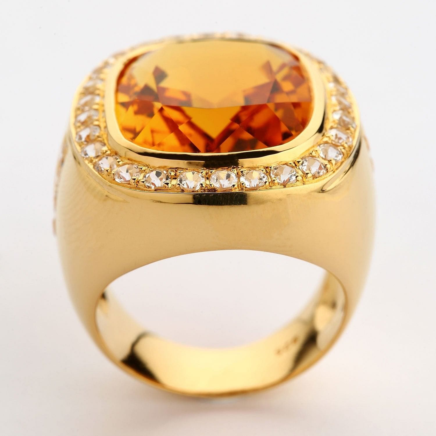 Stunning 14K Yellow Gold Men's Citrine Ring for Birthdays & Gifts | Natural Gemstone Jewelry for Everyday Wear & Special Occasions