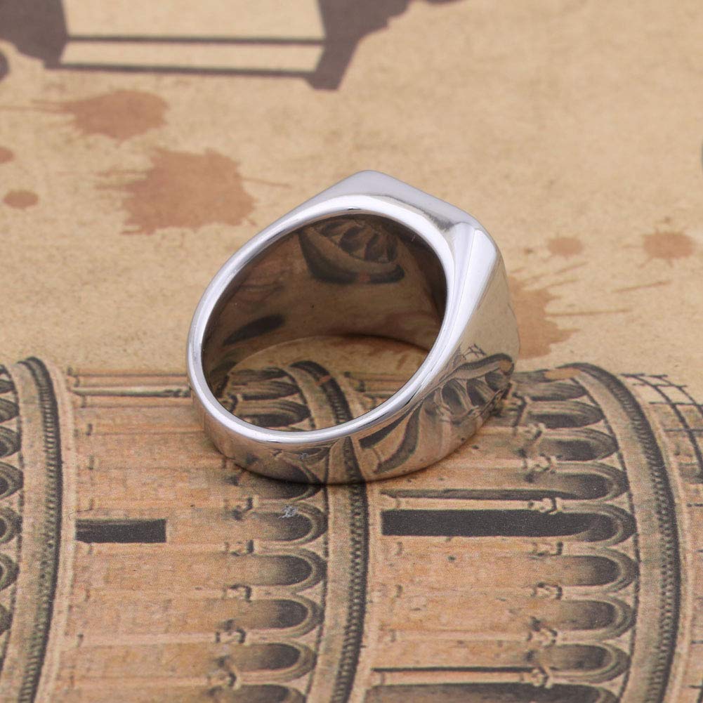 Victory Talisman Ring - First Pentacle of Mars Stainless Steel for Men & Women - Spiritual Protection Jewelry