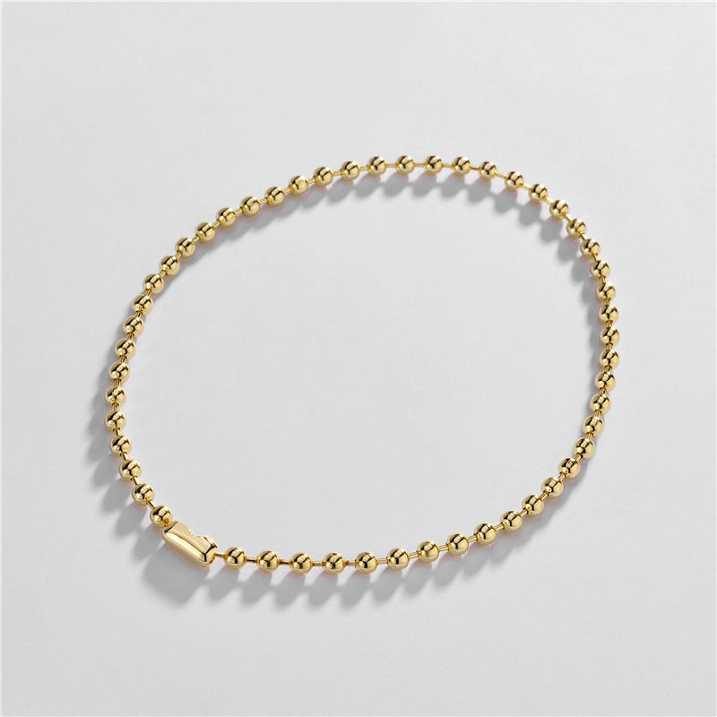 Wholesale Gold Bead Choker Necklace & Bracelet Jewelry Set for Women - Elegant Layered Necklace & Bracelet Combo - Perfect for Parties, Weddings & Everyday Wear