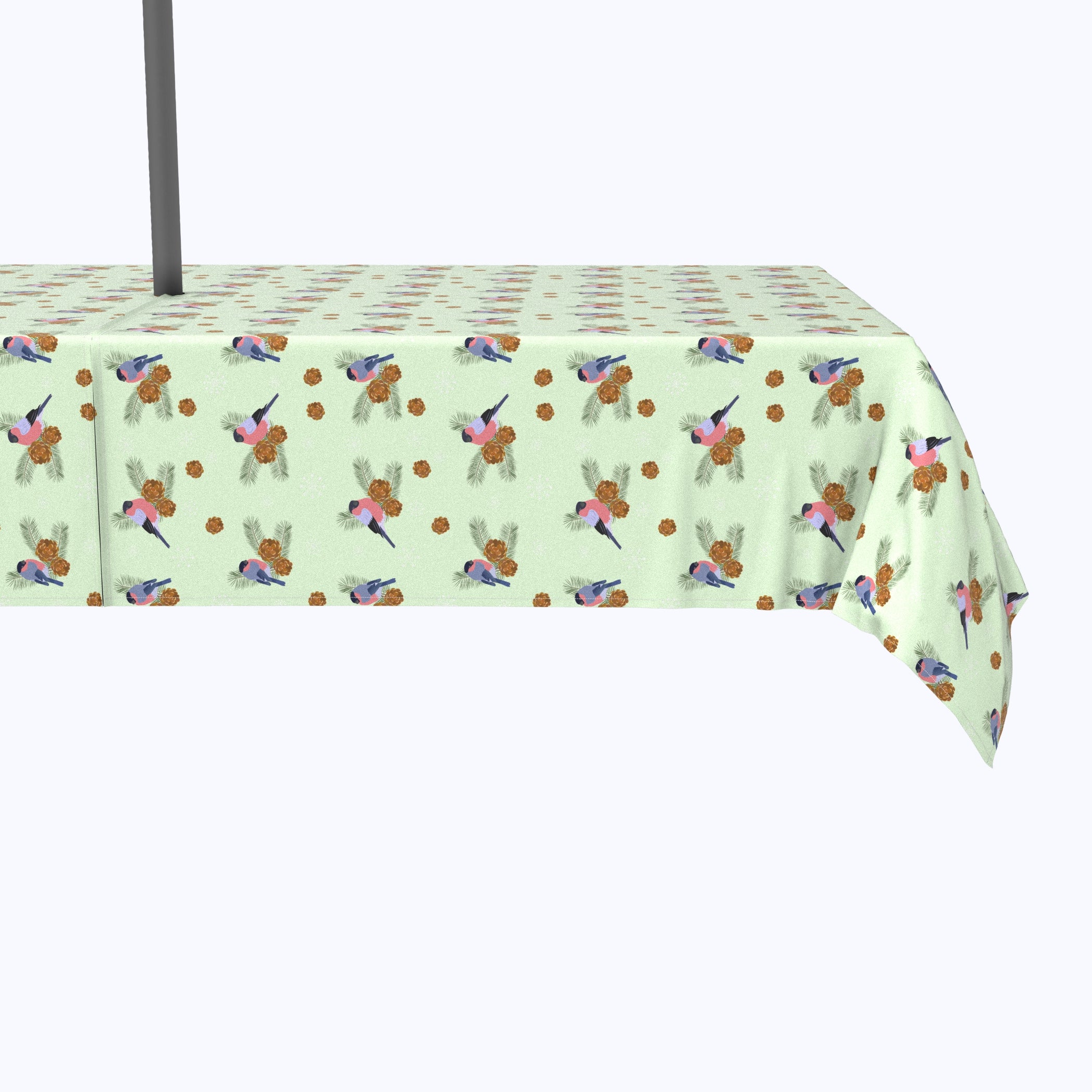 Birds & Pinecones Outdoor Tablecloth - Waterproof Picnic Table Cover for Patio, Garden, and Camping - Perfect for Outdoor Dining and BBQs