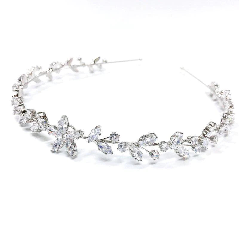 Elegant Silver Crystal Bridal Headband 7625 - Perfect for Weddings, Prom, and Formal Events