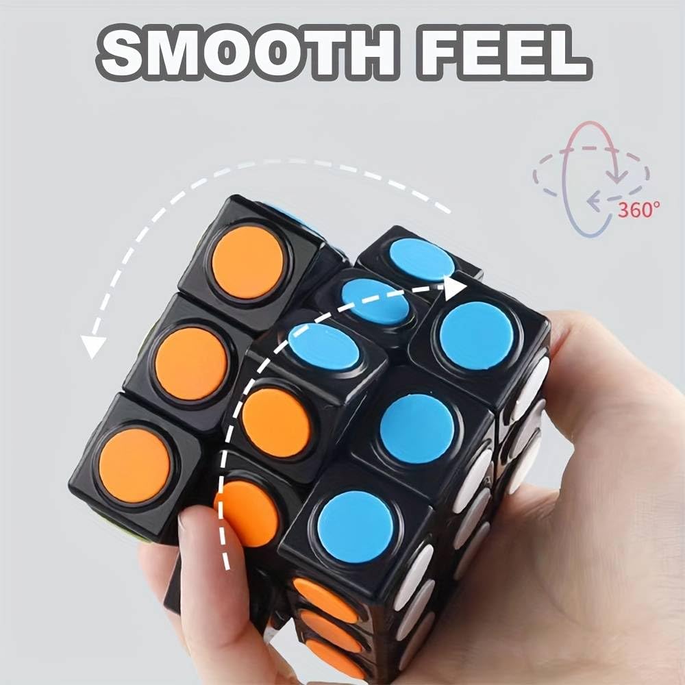 3x3 Rubik's Cube Speed Puzzle - Fast & Smooth Brain Teaser Toy for Kids & Adults | Color Matching Mind Game | Perfect Gift for Birthdays, Parties & Stress Relief | Great for Improving Focus & Problem-Solving Skills