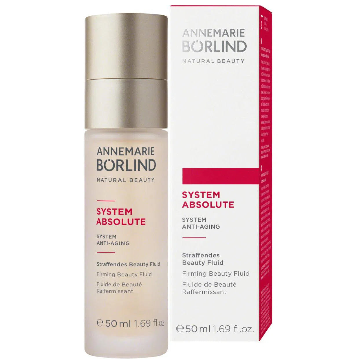 Annemarie Borlind System Absolute Beauty Fluid - Anti-Aging Face Serum with Hyaluronic Acid & Vitamin E for Hydration & Radiance | Perfect for Daily Skincare Routine & Nighttime Use