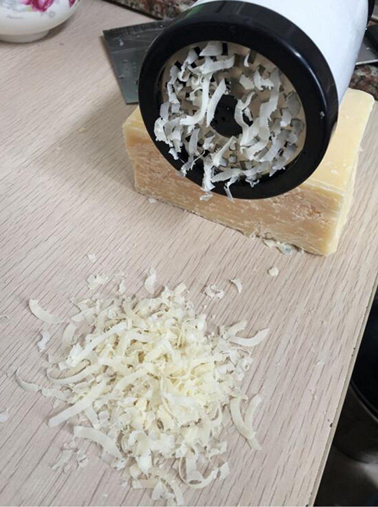 Premium Stainless Steel Cheese Grater - Heavy Duty Handheld Cheese Mill & Cutter for Parmesan, Mozzarella - Perfect for Cooking, Baking, Salad Prep & Dinner Table Use