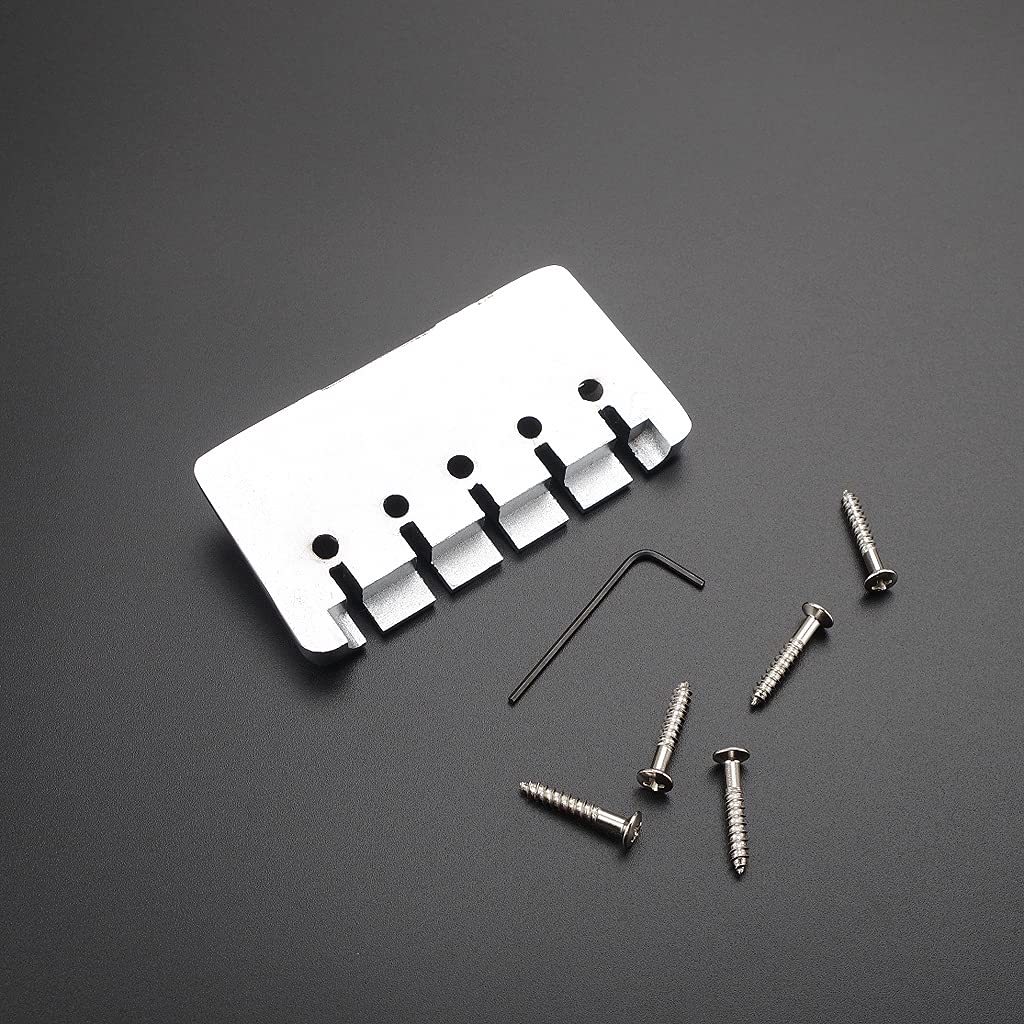 Alnicov 5-String Guitar Fixed Bridge - Replacement Part for Electric Bass Guitar | Perfect for DIY Guitar Repair & Upgrades