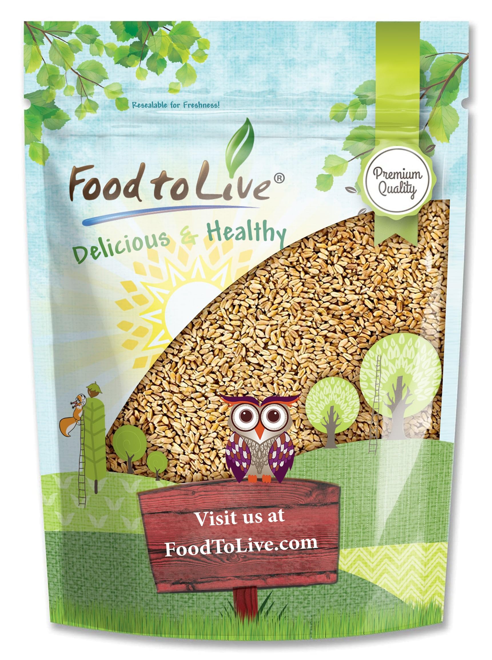 Food to Live Hard Red Wheat Berries, 5 Pounds – Organic Sprouting Seeds for Wheatgrass, Bread Making & Home Gardening | Kosher, Raw, Vegan, Non-GMO Bulk Wheat | Perfect for Juicing, Baking & Healthy Recipes