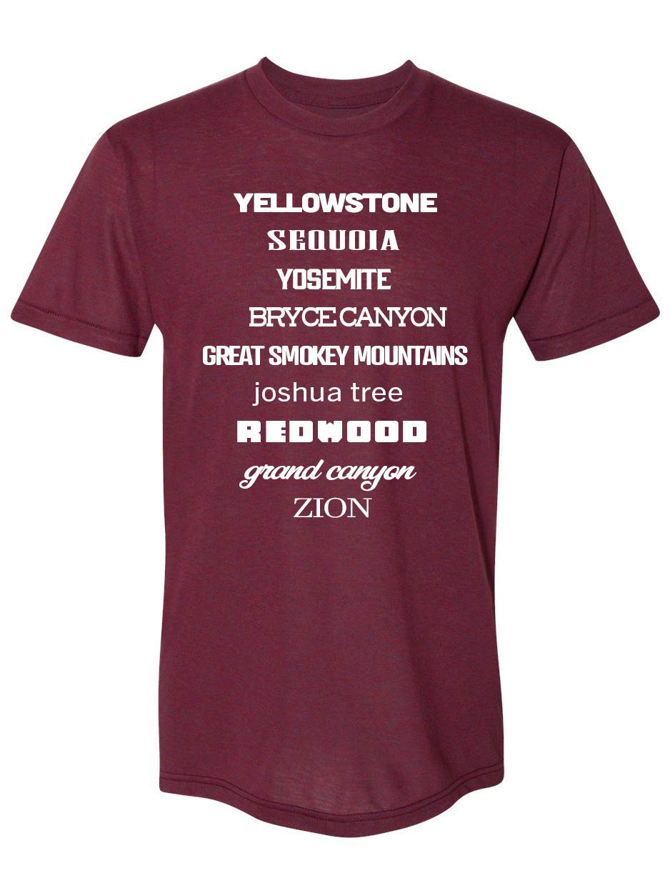 USA-Made National Parks Tri-Blend T-Shirt - Comfortable & Durable for Hiking, Camping & Outdoor Adventures