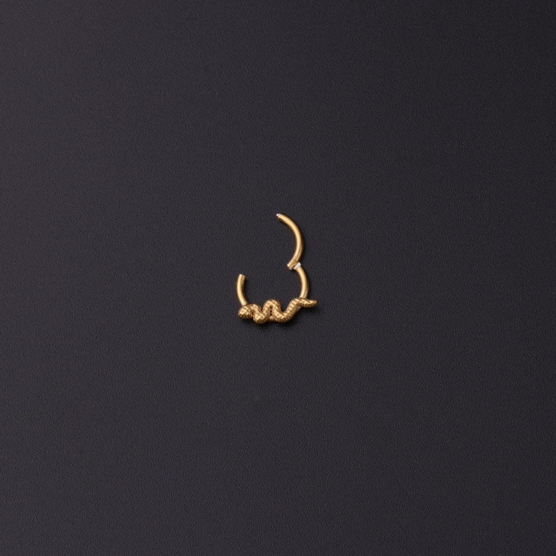 16G Snake Hoop Nose Ring - Stainless Steel Animal Piercing Jewelry for Women & Men | Perfect for Gothic, Punk, and Body Modification Styles | HSPJ338