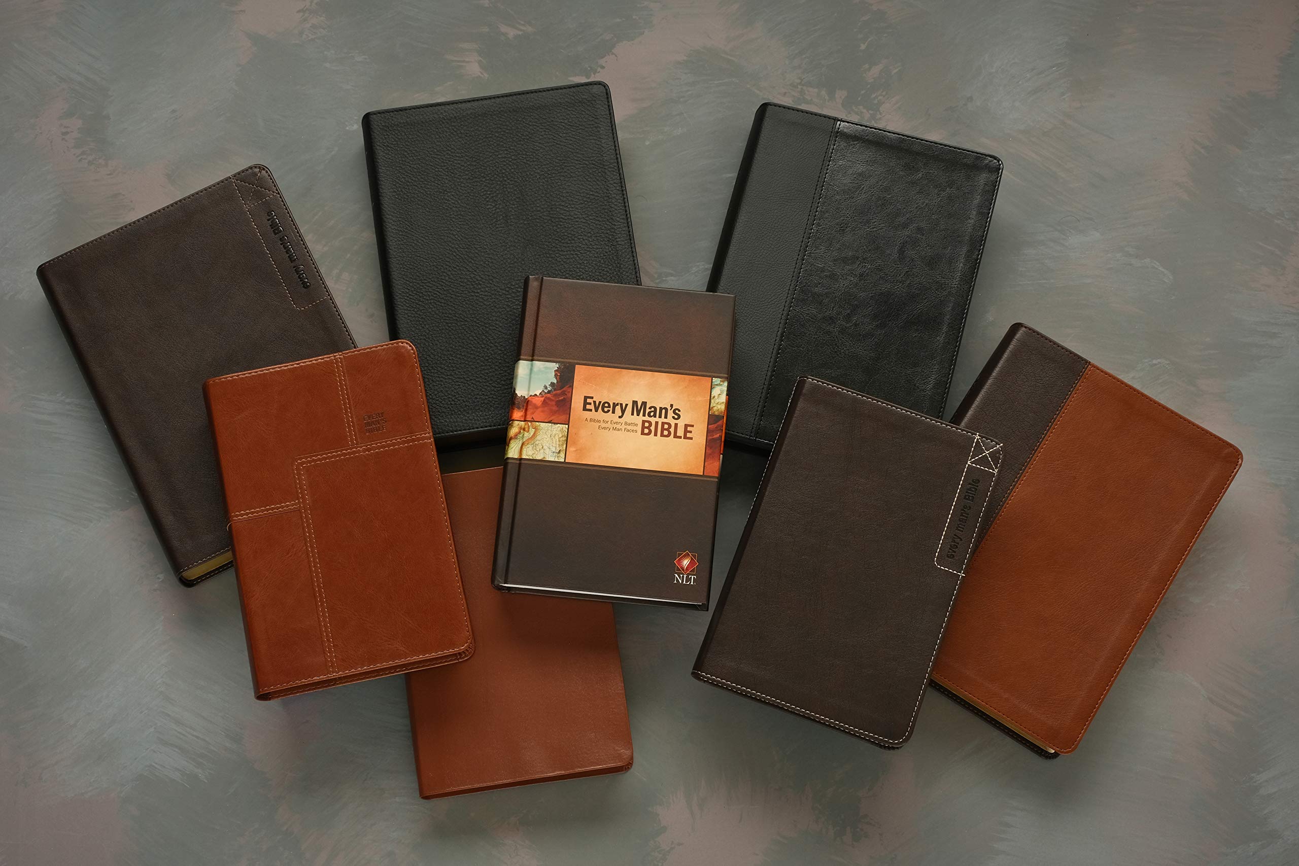 Every Man's Bible NLT - Deluxe Messenger Edition LeatherLike Brown | Study Bible for Men with Notes, Charts & Book Introductions | Perfect for Devotionals, Bible Study & Gifts