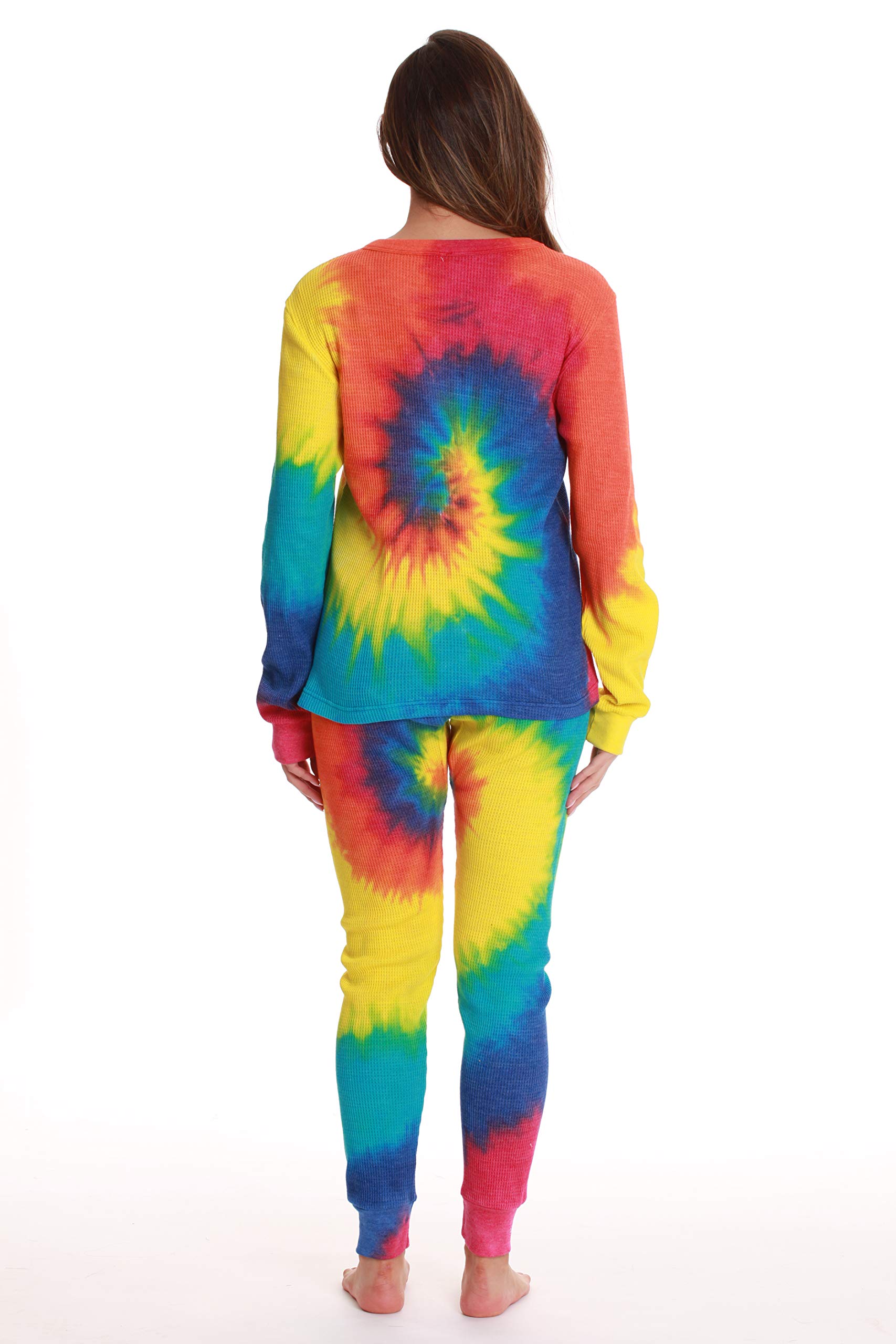 Just Love Women's Tie Dye Two-Piece Thermal Pajama Set - Cozy Winter Sleepwear for Women - Perfect for Cold Nights, Lounging & Gift Giving