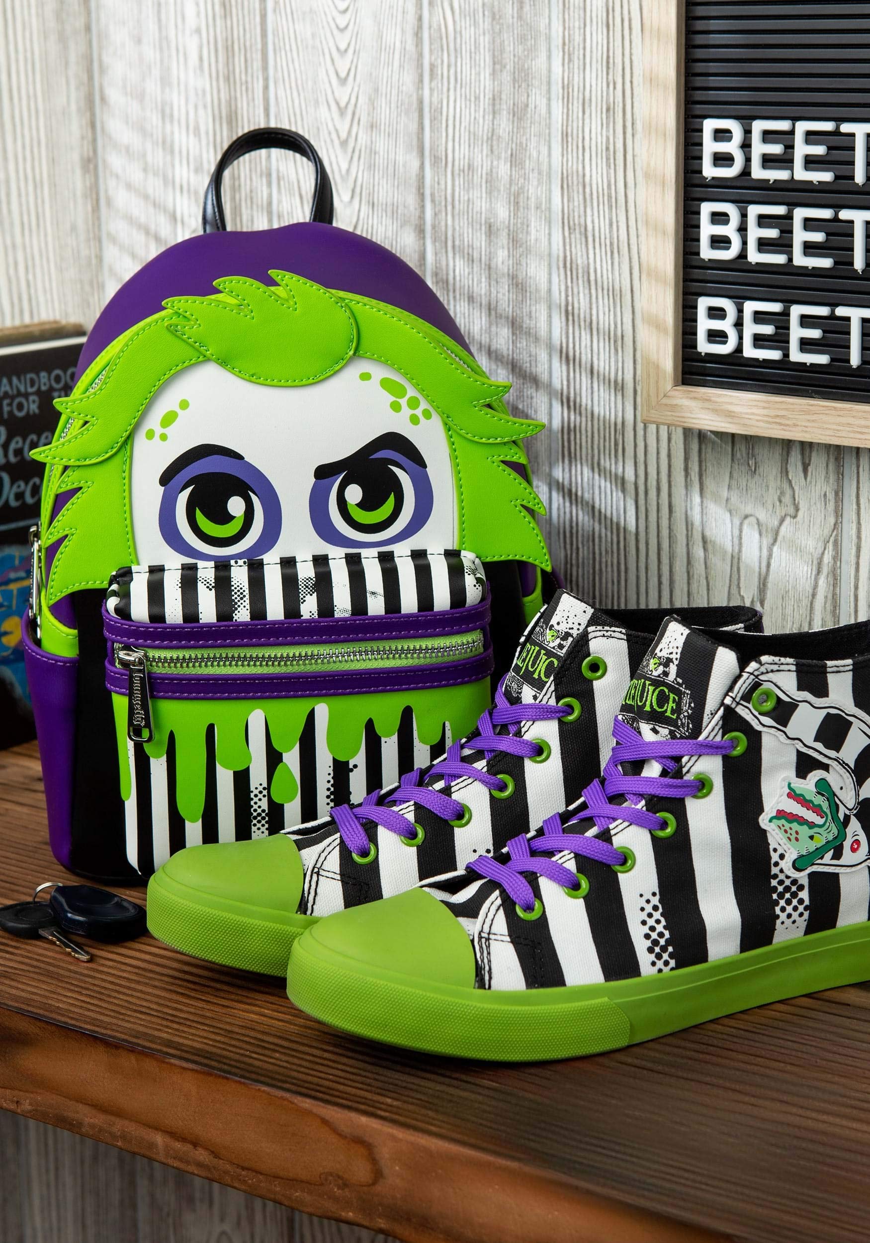 Stylish Unisex Beetlejuice Striped Sneakers - Trendy Casual Shoes for Men & Women | Perfect for Halloween Costumes, Cosplay, and Everyday Streetwear Fashion