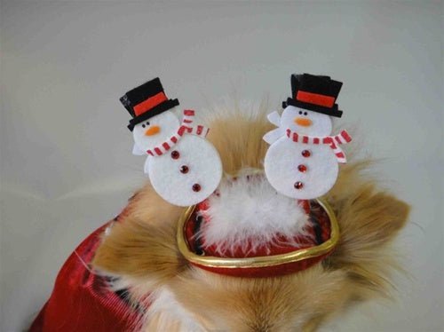 Festive Christmas Snowman Hat for Cats & Dogs - Cute Holiday Pet Costume for Xmas Photos & Parties