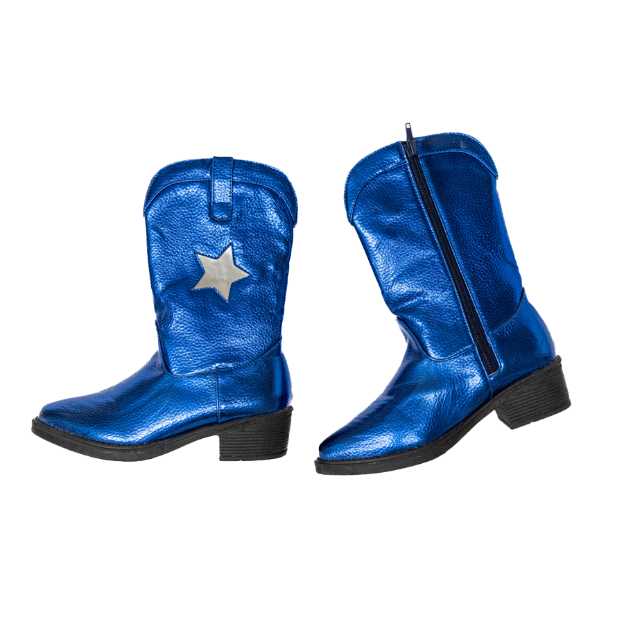 Premium Blue Metallic Kids Boots Size 11-12 - Stylish & Durable Footwear for Outdoor Play, School & Winter Adventures
