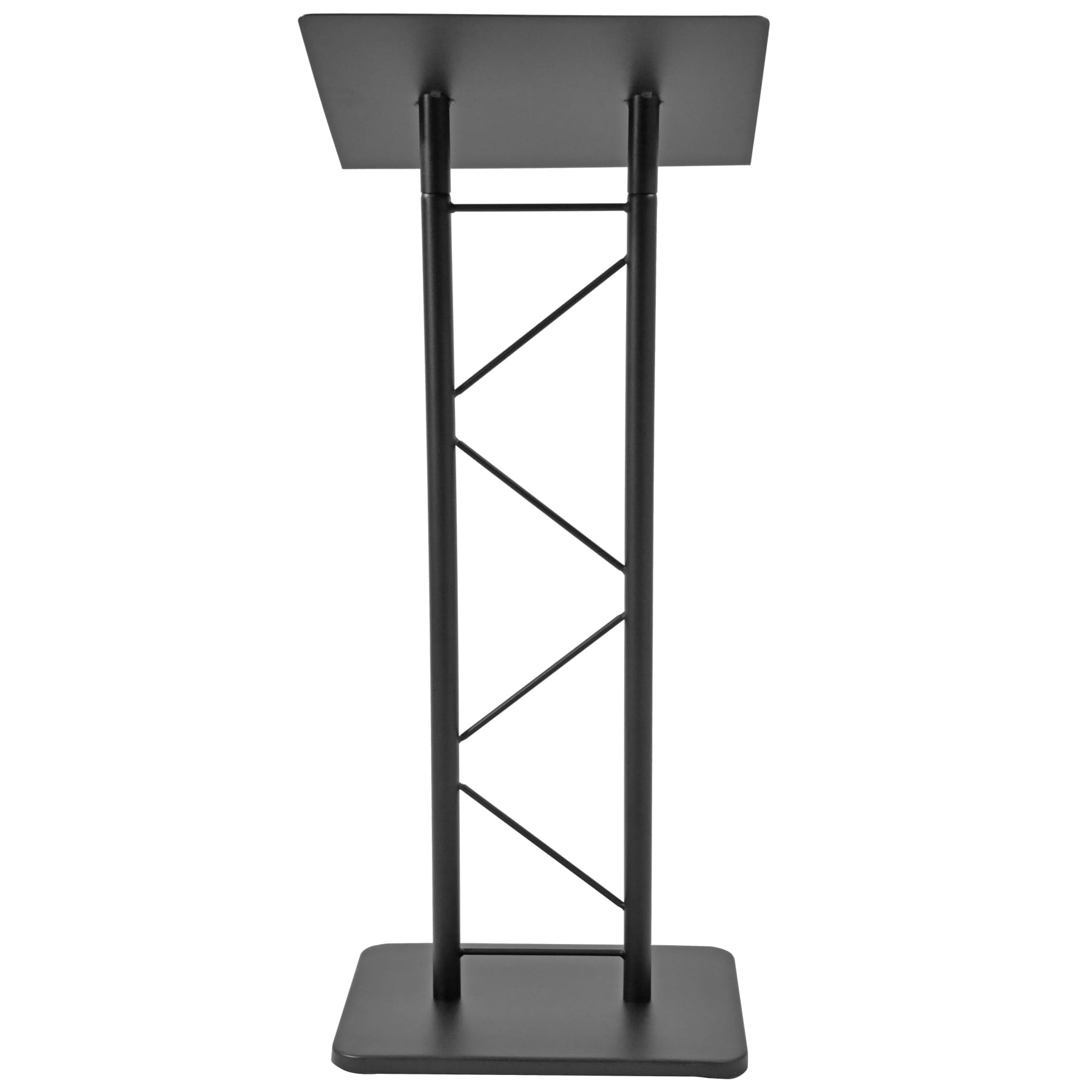 Kingdom KML7B Large Portable Lectern Stand - Adjustable Church Pulpit & Conference Podium for Speakers, Speeches, Weddings & Events - Durable Metal Truss Lectern with Black Powder Coat Finish - Perfect for Churches, Schools, Business Presentations & Outdoor Ceremonies