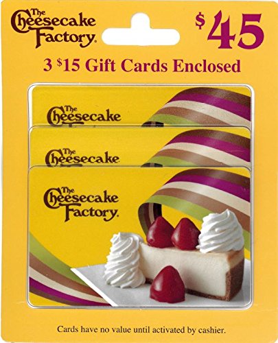 The Cheesecake Factory Gift Cards - Multipack of 3 (Perfect for Birthdays, Holidays & Special Occasions)