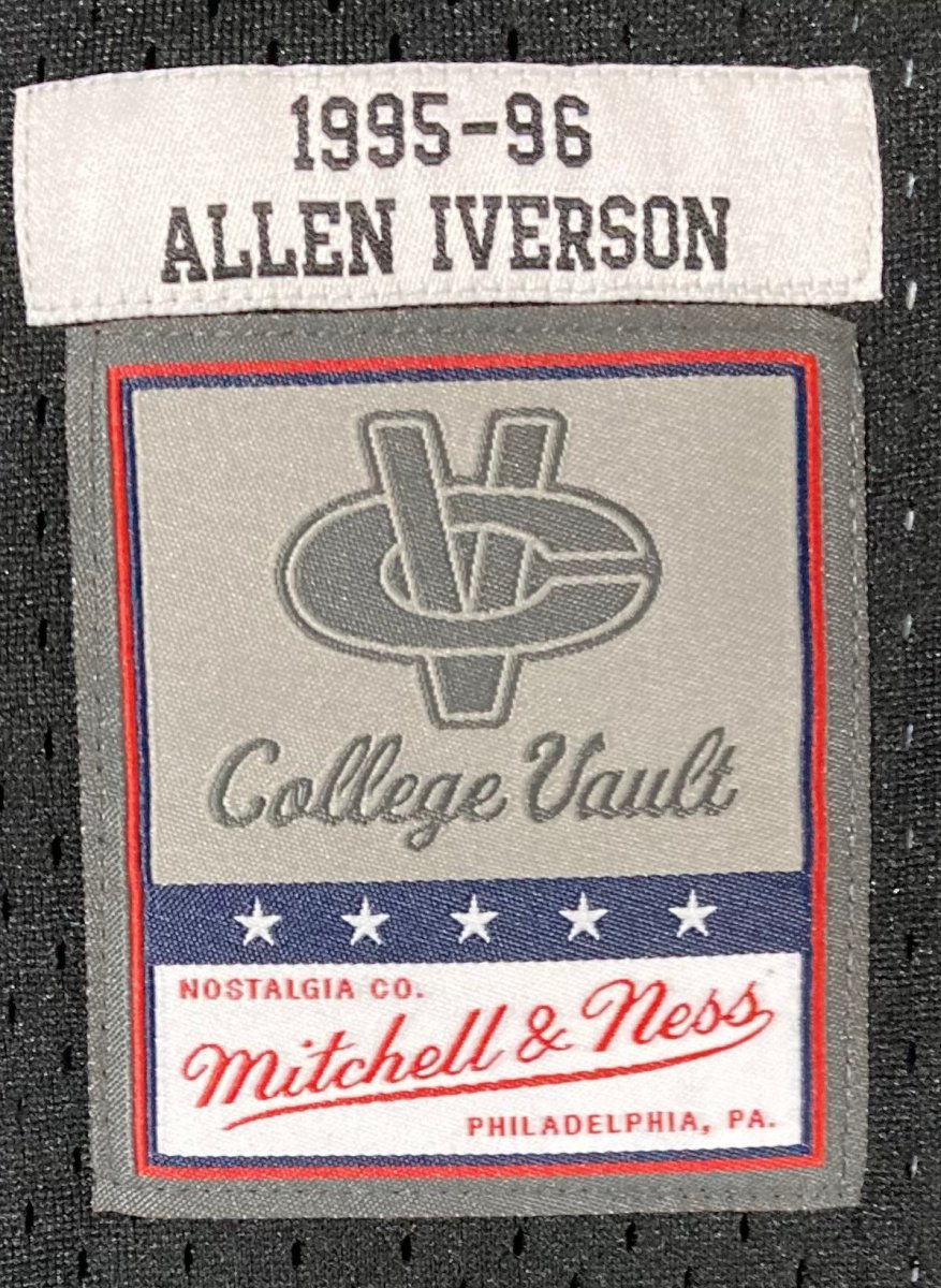 Authentic Allen Iverson Signed 1995-96 Georgetown Hoyas M&N College Vault Jersey with JSA ITP COA - Perfect for NBA Memorabilia Collectors & Basketball Fans Display