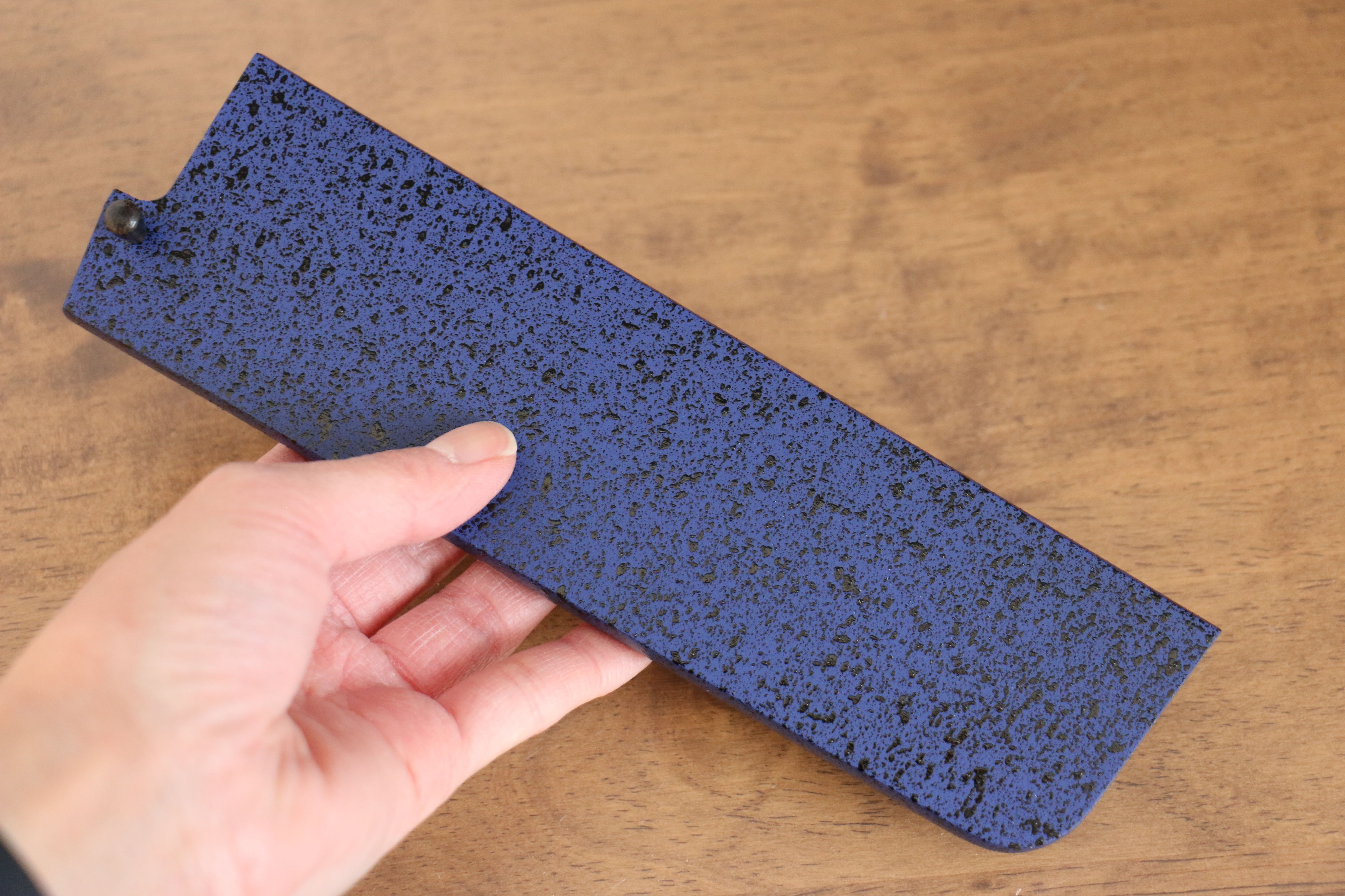 Premium Blue Pakka Wood Sheath for Usuba Knife with Plywood Pin - Durable Knife Cover for Japanese Kitchen Knives, Perfect for Chefs & Home Cooking