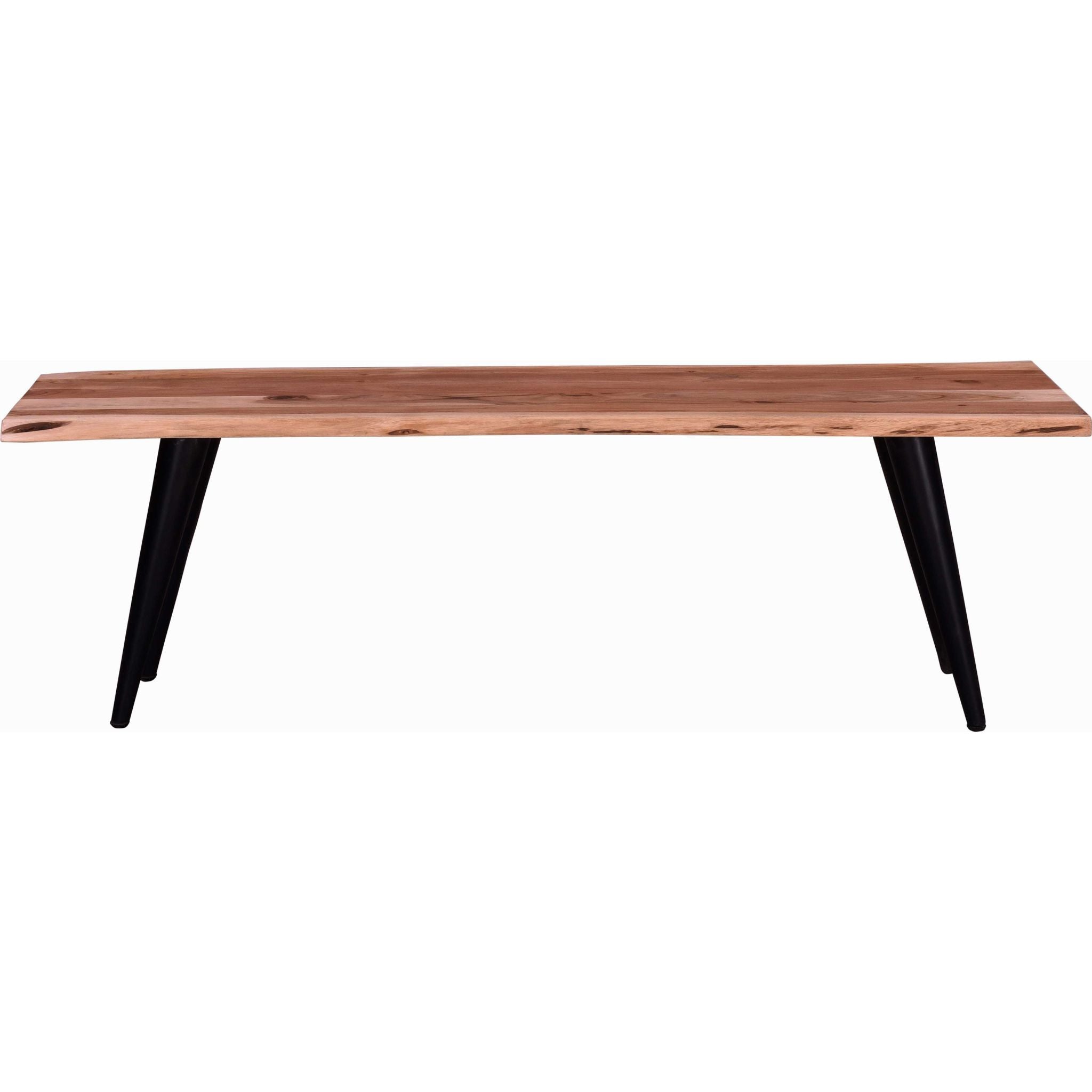 Atticus Solid Wood Dining Bench - Natural & Black Finish - Modern Kitchen & Dining Room Furniture for Home Decor