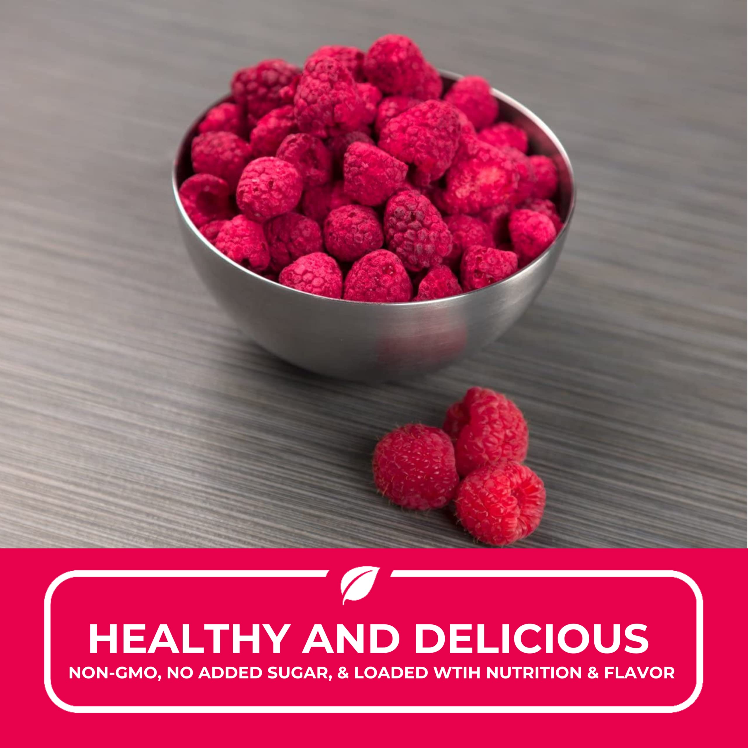 Nutristore Freeze Dried Raspberries 4-Pack | 100% Natural Healthy Fruit Snacks | Premium Crispy Raspberries for Baking, Smoothies & Emergency Food | 25 Year Shelf Life | #10 Can 20 Servings | Perfect for Camping, Hiking & Survival Kits