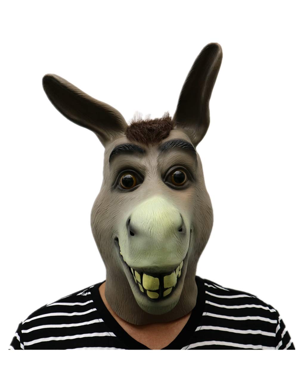 Scary Halloween Mask for Cosplay - Full Head Green Latex Mask for Horror Parties & Costume Events