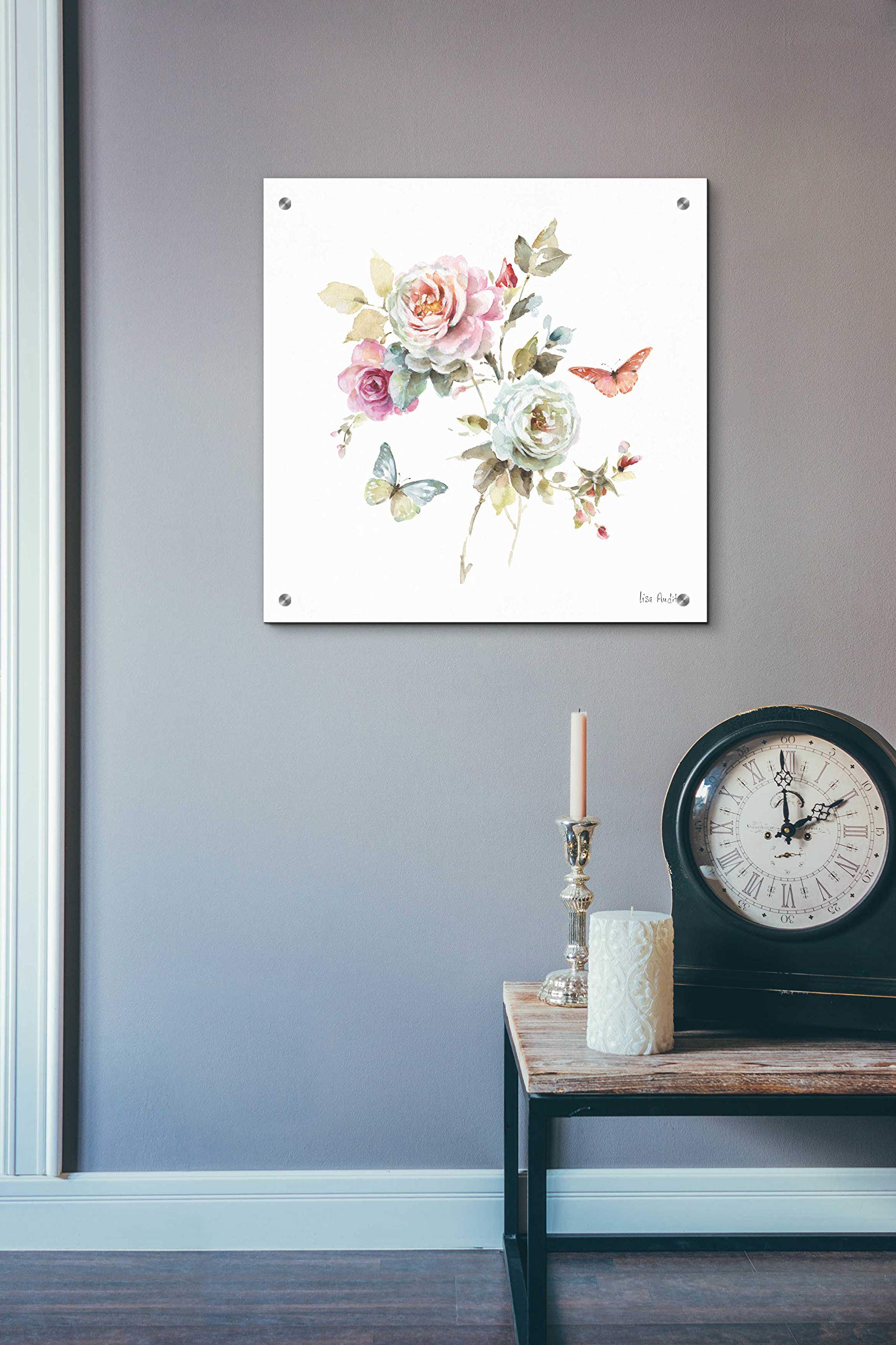Beautiful Romance VII by Lisa Audit - 24x24 Inch Acrylic Glass Wall Art Painting, Modern Home Decor for Living Room, Bedroom & Office