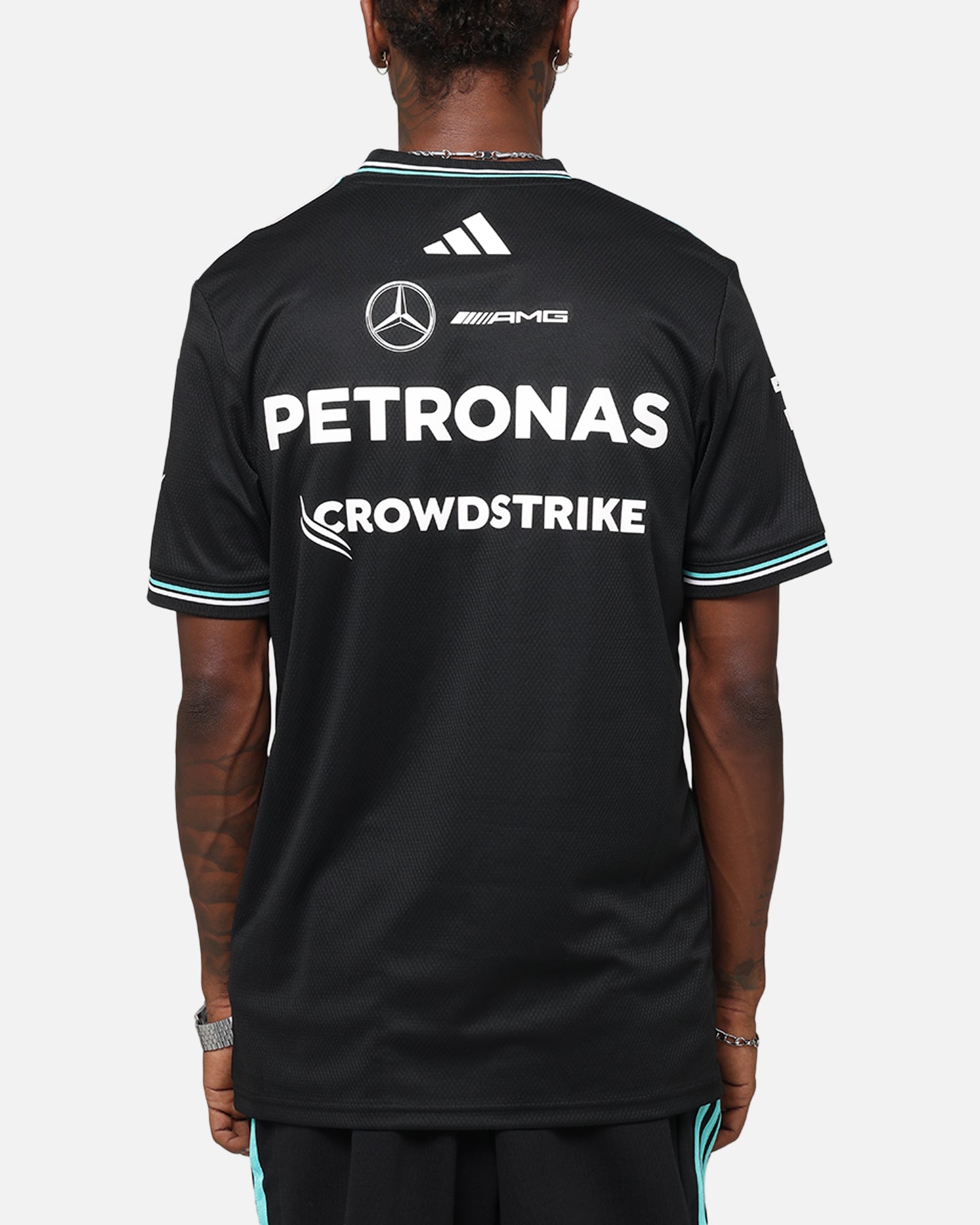 Adidas x Mercedes AMG Petronas Formula One F1 2025 Authentic Drive T-Shirt - Black | Official Motorsport Fan Apparel for Racing Enthusiasts