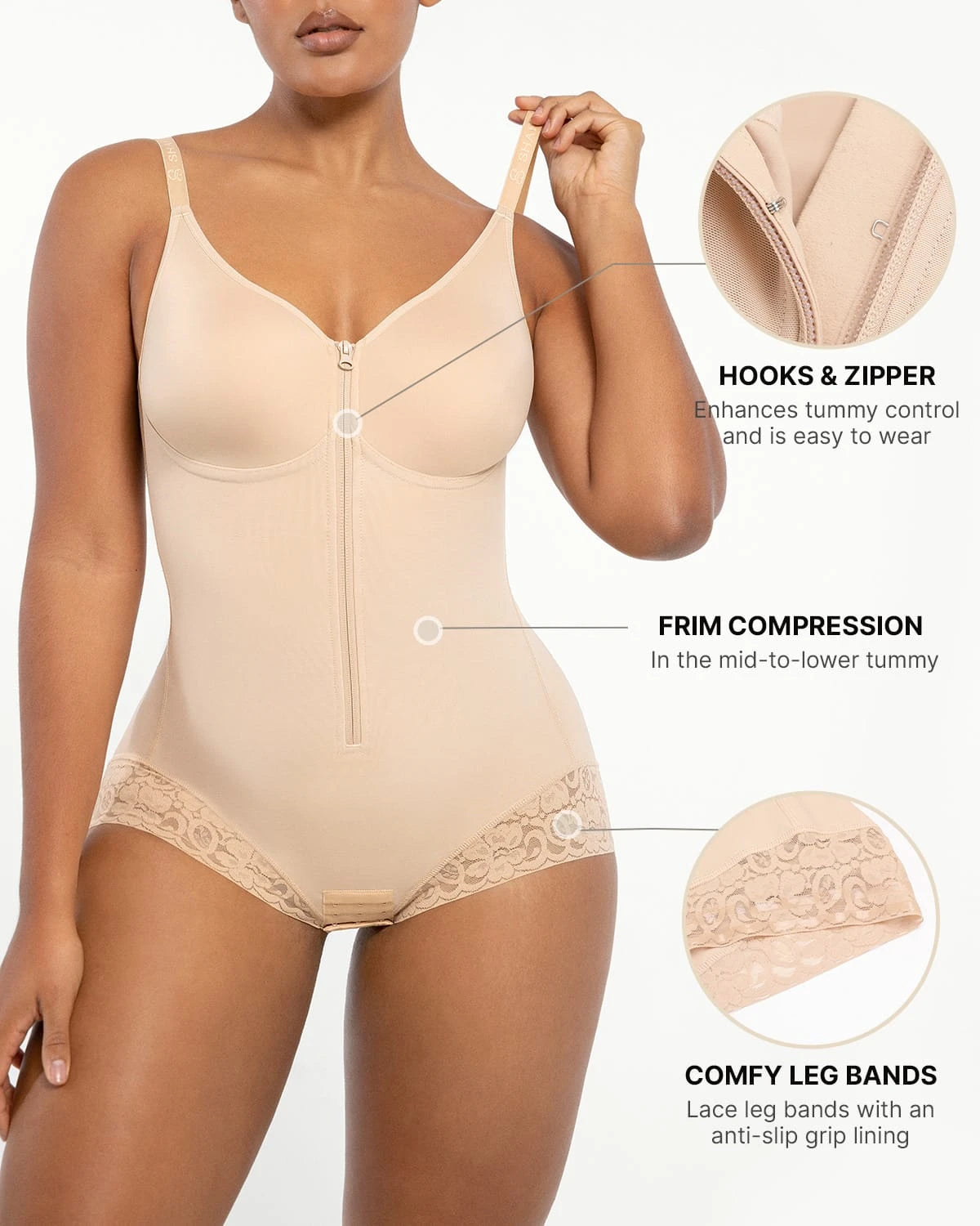 AirSlim® Hourglass Full Body Shaper for Women - Tummy Control Waist Trainer & Posture Corrector - Perfect for Workouts, Office Wear & Special Occasions