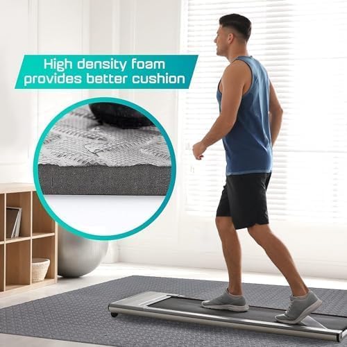 Yes4All 24-120 SQFT Interlocking EVA Foam Floor Tiles for Home Gym - Non-Slip Puzzle Exercise Mat with Border for Workout Equipment, Yoga, Kids Play Area & Home Fitness Studio