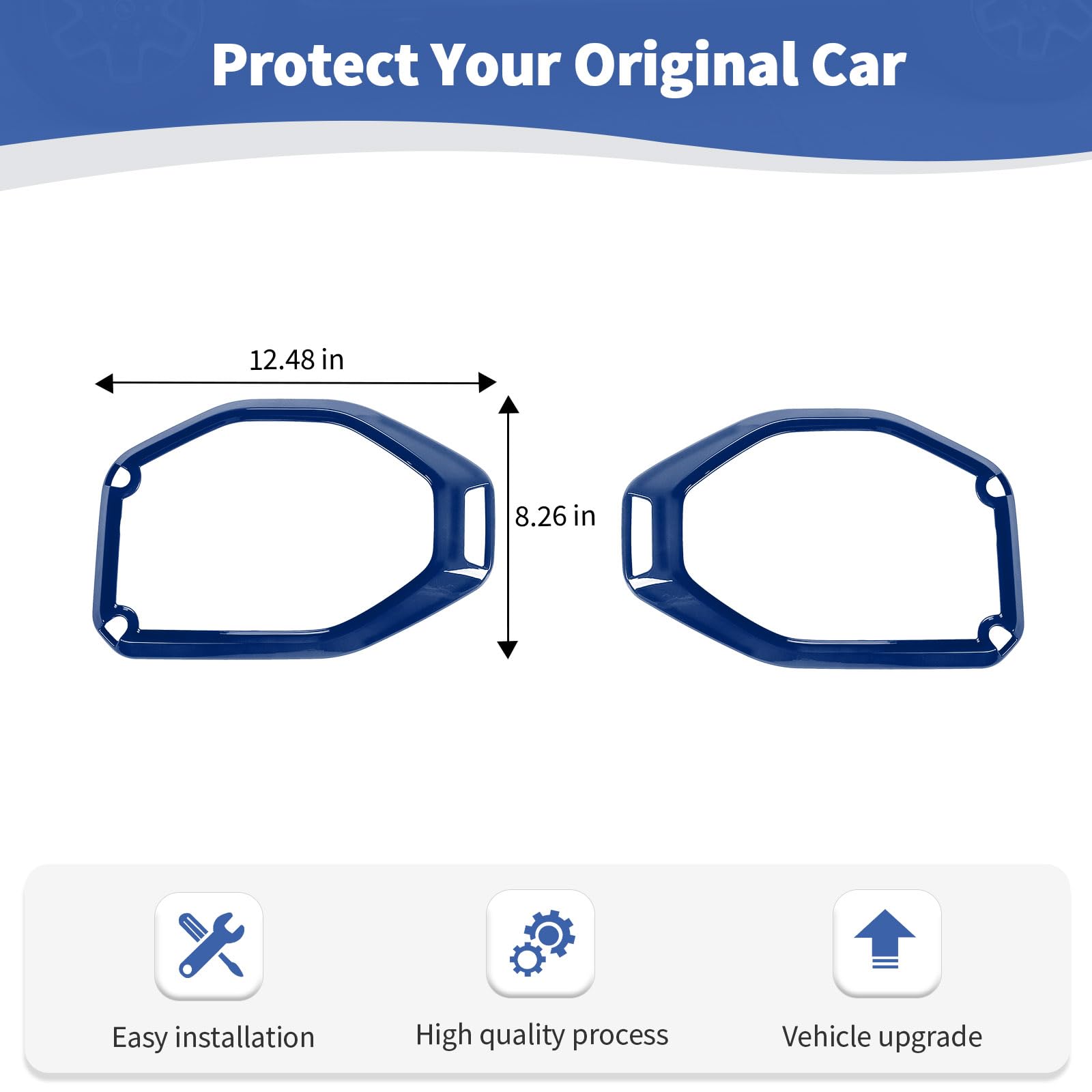 RT-TCZ Blue Roof Speaker Cover Trim for Jeep Wrangler JL JLU & Gladiator JT (2018-2023) - Interior Accessories 2pcs - Perfect for Off-Road Adventures & Car Audio Upgrades