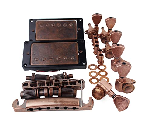 Bronze set (Bridge + Tailpiece + Pickup + Tuners）