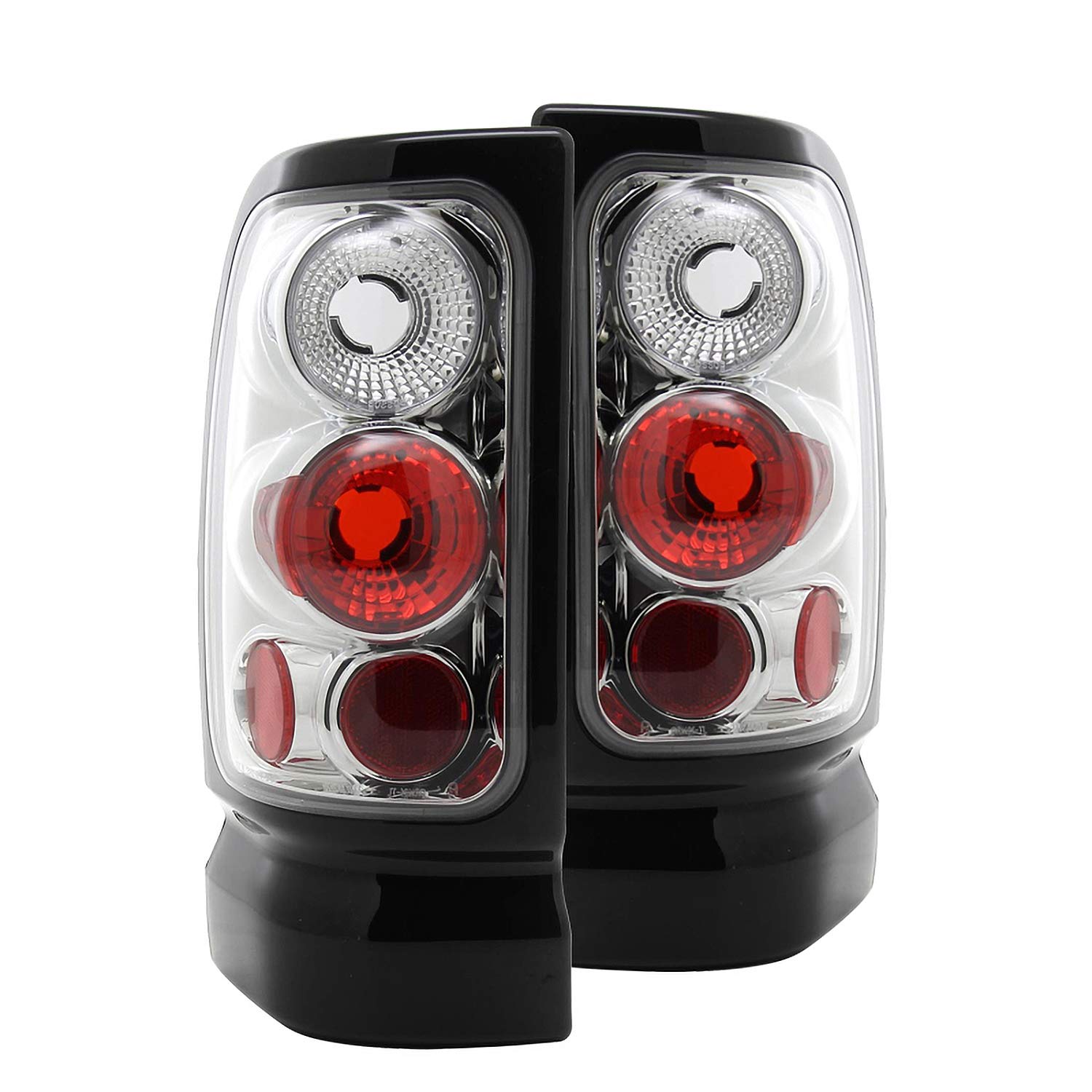 Spec-D Tuning Black Projector Headlights with 6-LED Fog Lights - Compatible with Dodge Ram (Left & Right Pair) - High-Performance Headlamp Assembly for Night Driving & Off-Road Adventures