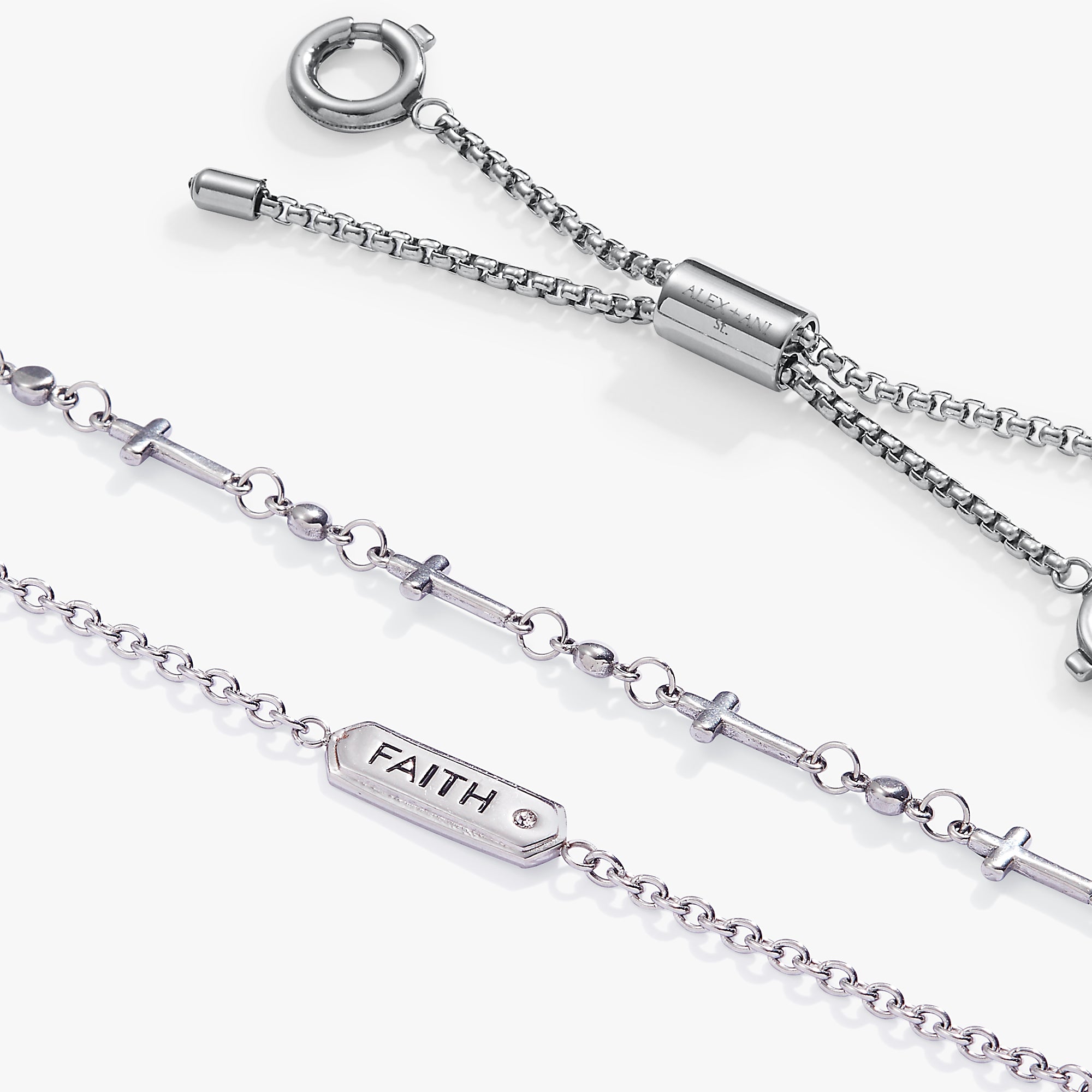 Faith Stranded Bracelet Set for Women - Elegant Beaded Stackable Bracelets - Perfect for Everyday Wear, Gifts & Special Occasions