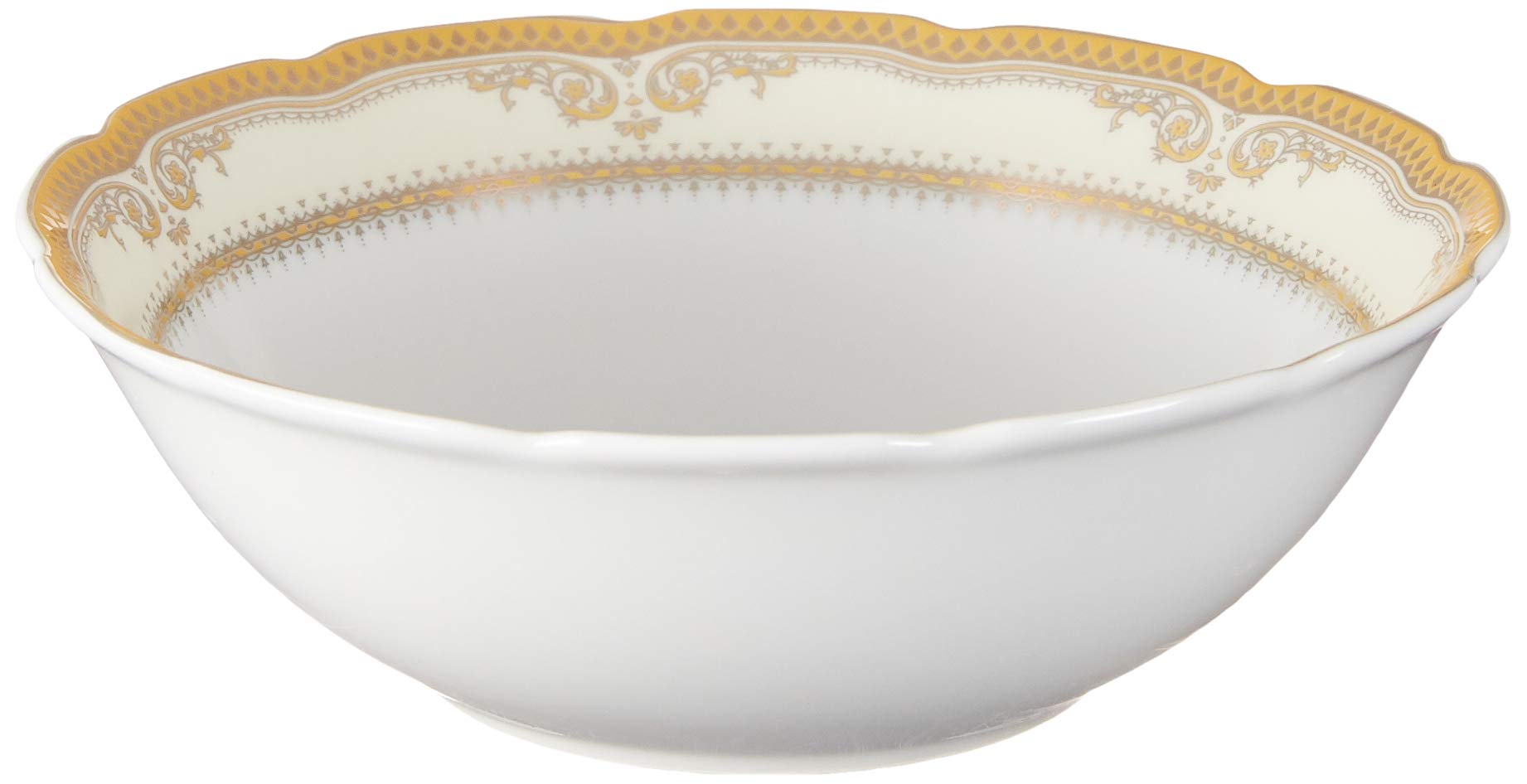 Lorren Home Trends 24-Piece Isabella Porcelain Dinnerware Set with Wavy Edge - Elegant White Dish Set for Formal Dining, Dinner Parties & Holiday Entertaining