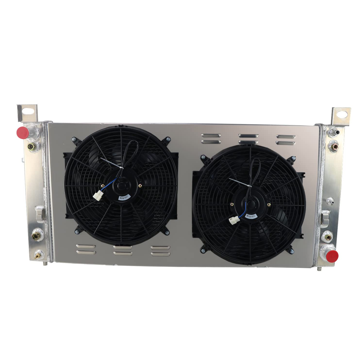High-Performance 3-Row Aluminum Radiator for 1999-2014 Chevy Silverado 1500/2500/3500 HD, GMC Sierra & Yukon - Fits 4.3L, 4.8L, 5.3L & 6.0L Engines - Includes Cooling Fan Shroud & Relay - Perfect for Off-Roading, Towing & Heavy-Duty Use