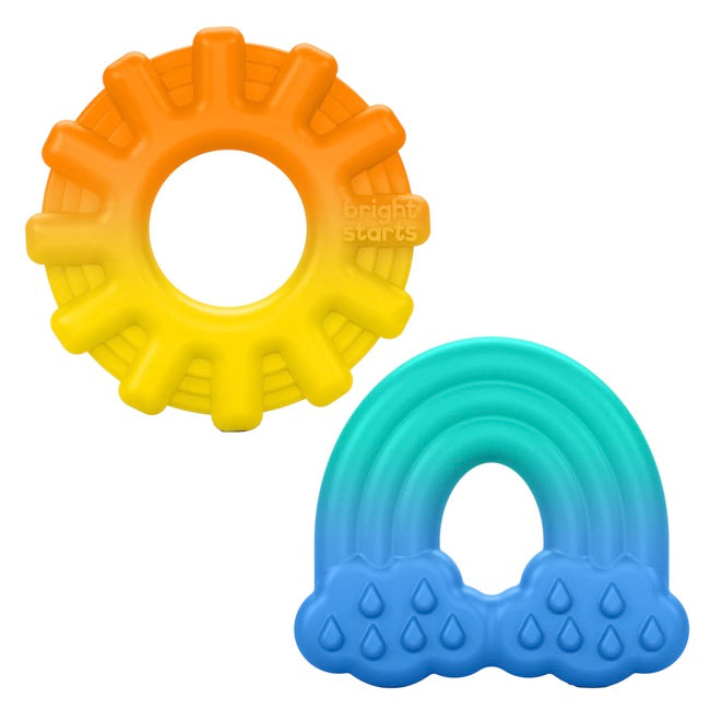 Bright Starts Chance of Smiles Silicone Teethers for Babies - Soothing Teething Toys for Infants & Toddlers - BPA-Free, Easy to Hold, Perfect for On-the-Go Relief & Playtime Comfort