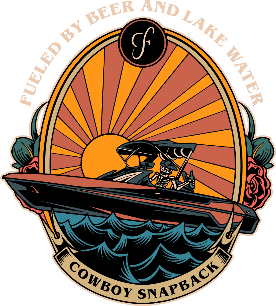 BOATIN' BONES Vinyl Sticker - Waterproof Decal for Boats, Cars, Laptops & Outdoor Gear - Perfect for Marine Enthusiasts & Adventure Lovers