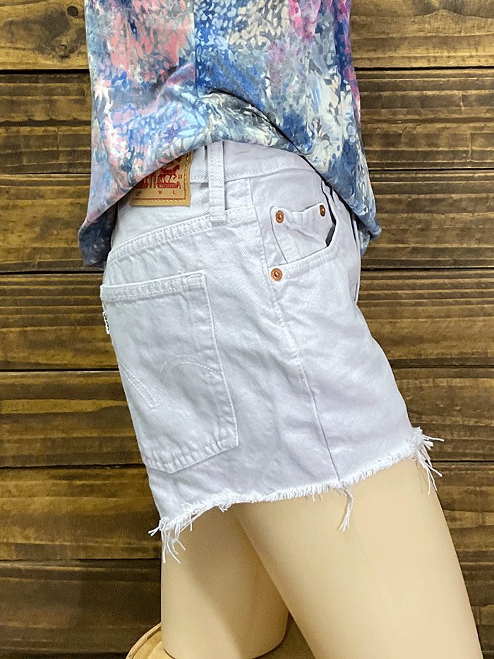 Levi's Women's 501 Original Shorts - Washed Lilac Denim Shorts for Casual Wear & Summer Outfits