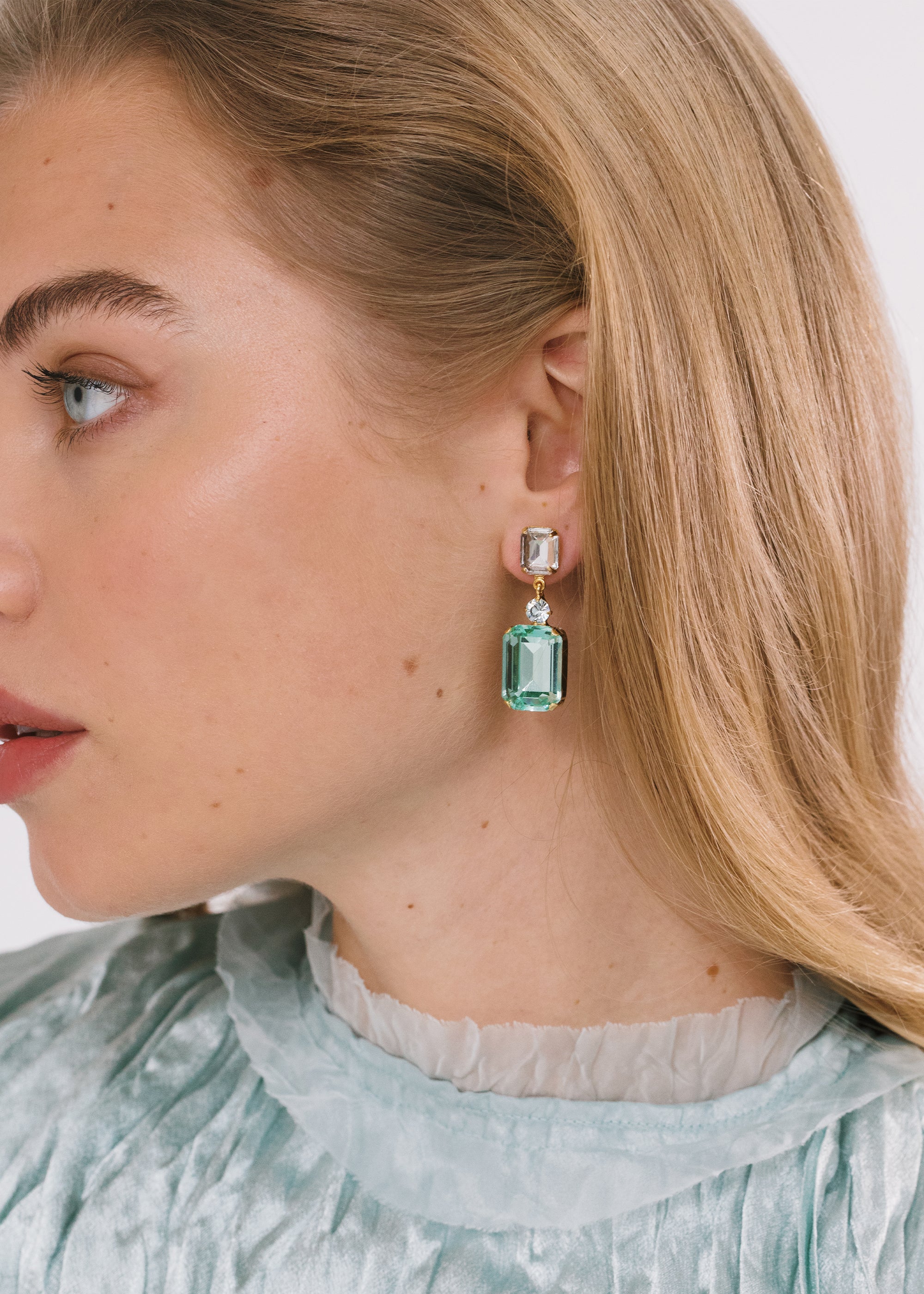 Justine Earrings | Genuine Chrysolite Gemstone Jewelry for Women | Elegant Dangle Earrings for Parties, Weddings & Special Occasions