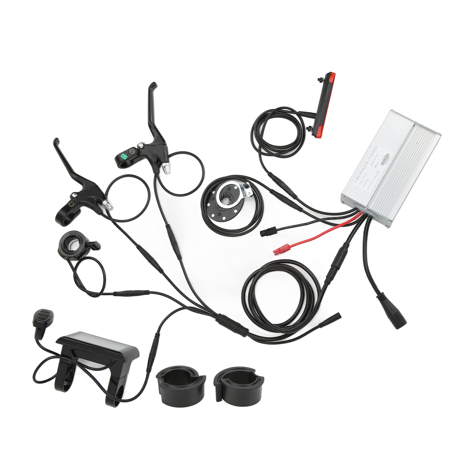 36V/48V 30A 1000W Electric Bike Motor Controller Kit with S900 LCD Display, Pedal Assist Sensor, Brake Handle & Tail Light - Perfect for E-Bike Conversion, DIY Electric Scooters & Bicycle Upgrades