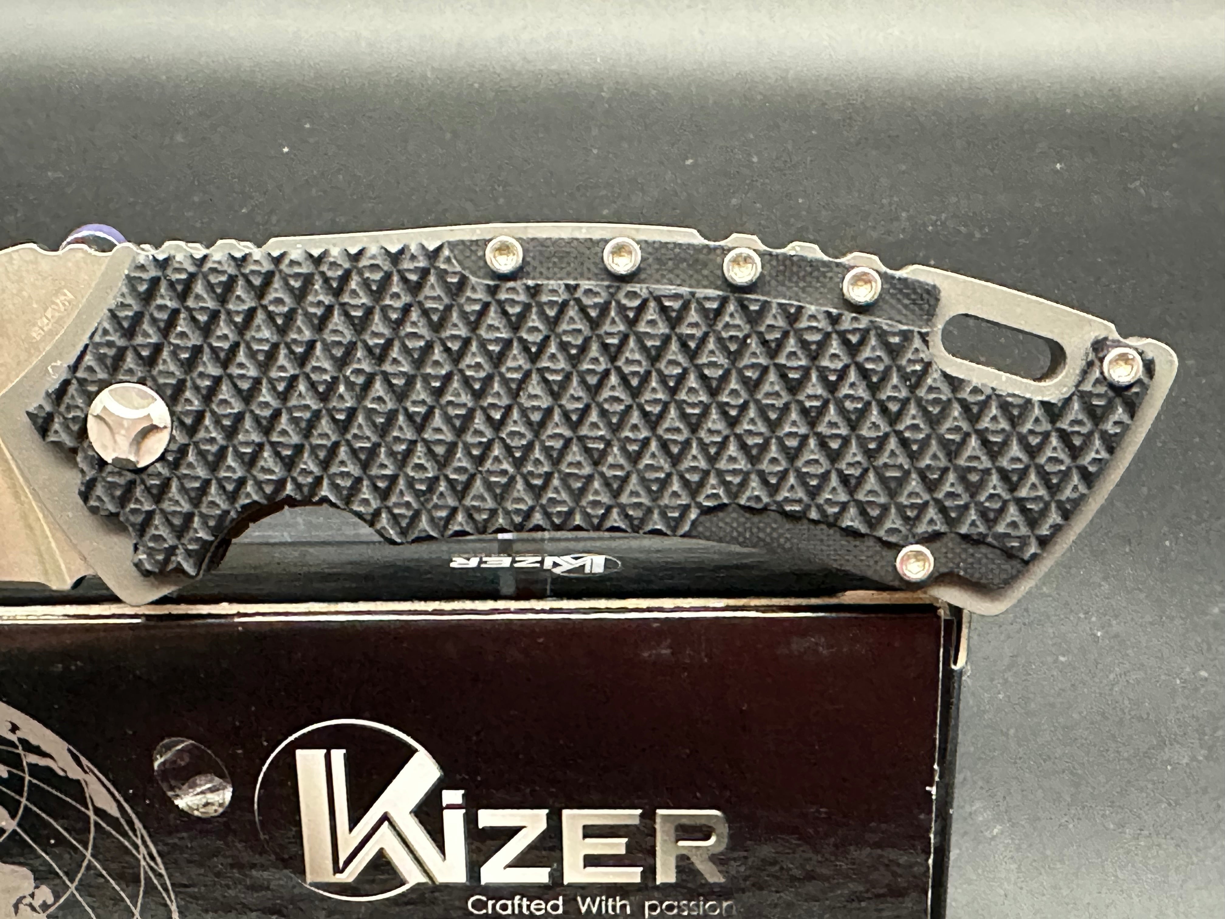Kizer Ki4411F2 Folding Pocket Knife - Black G10 Handle & S35VN Steel Blade - EDC, Camping, Hiking, Survival Gear