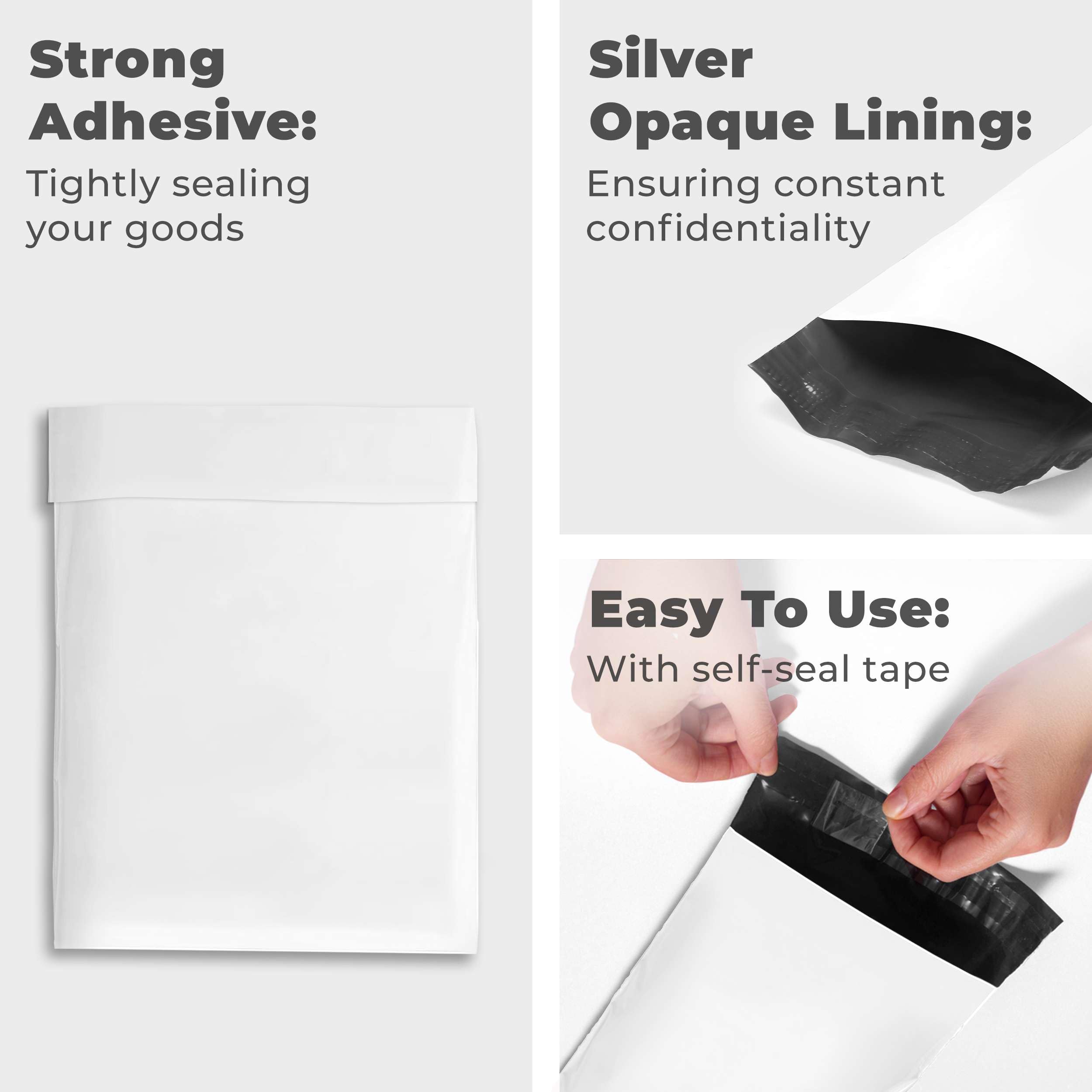 Small Poly Mailers 7.5x10 Inches - 500 Count White Shipping Bags | Tear & Puncture Resistant, Waterproof Mailing Envelopes | Perfect for Ecommerce, Subscription Boxes & Small Business Packaging