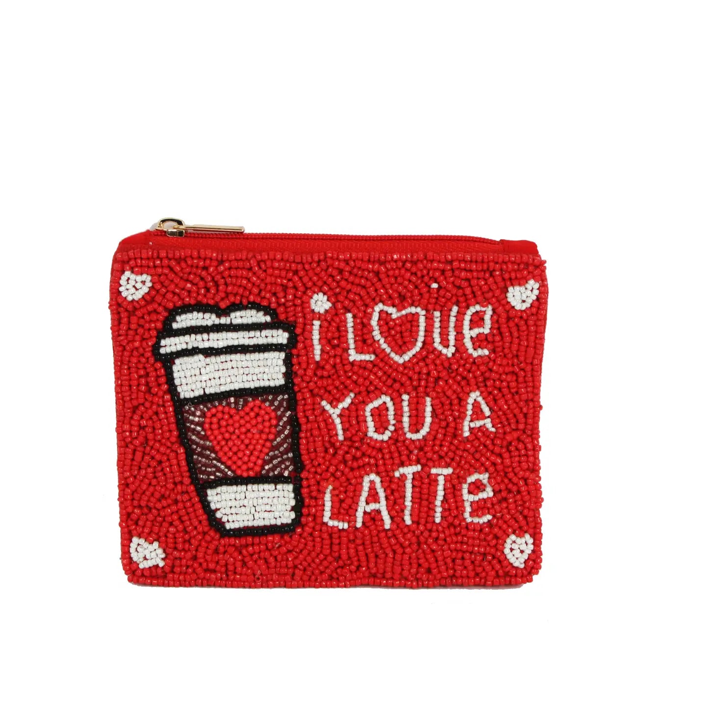Love A Latte Coin Purse - Stylish & Compact Wallet for Cash & Cards - Perfect for Coffee Lovers, Shopping & Everyday Use